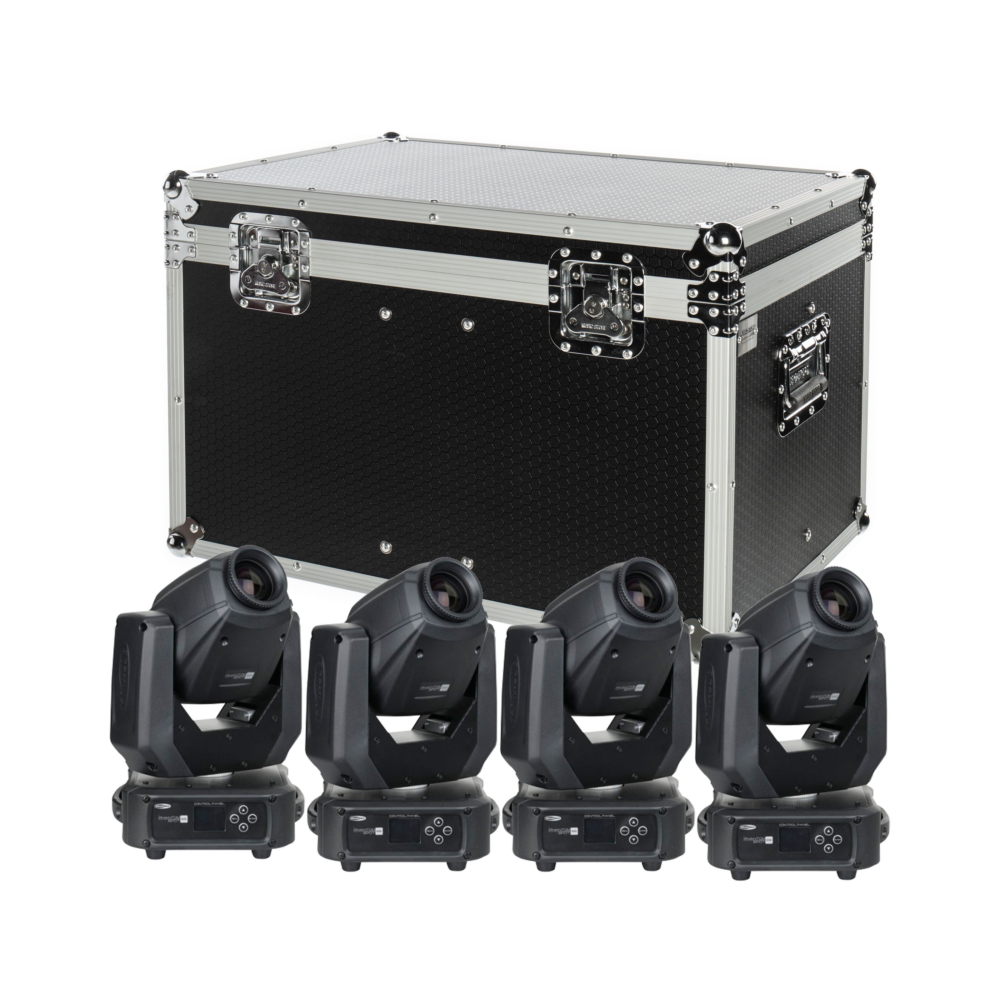 Show tec LED Scheinwerfer, Phantom Spot 65 + Case 4 - Moving Head set-Set