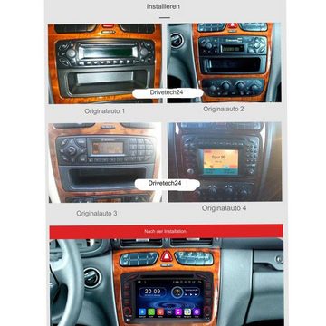 GABITECH Android 13 GPS Navi für Mercedes Benz C CLK Viano A-W168 W203 Autoradio (E-Klasse (W210) G-Klasse (W463) ML (W163) SLK Viano und Vito)