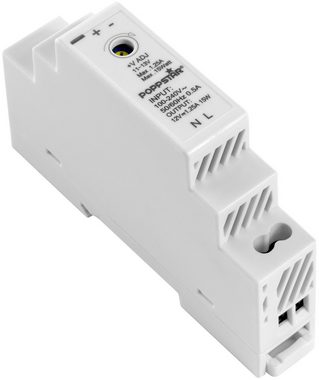 Poppstar Din Rail Klingeltrafo Hutschienen-Netzteil (Netzteil für Hutschiene, Input 100-240VAC Output 12V DC 1,25A 15W)