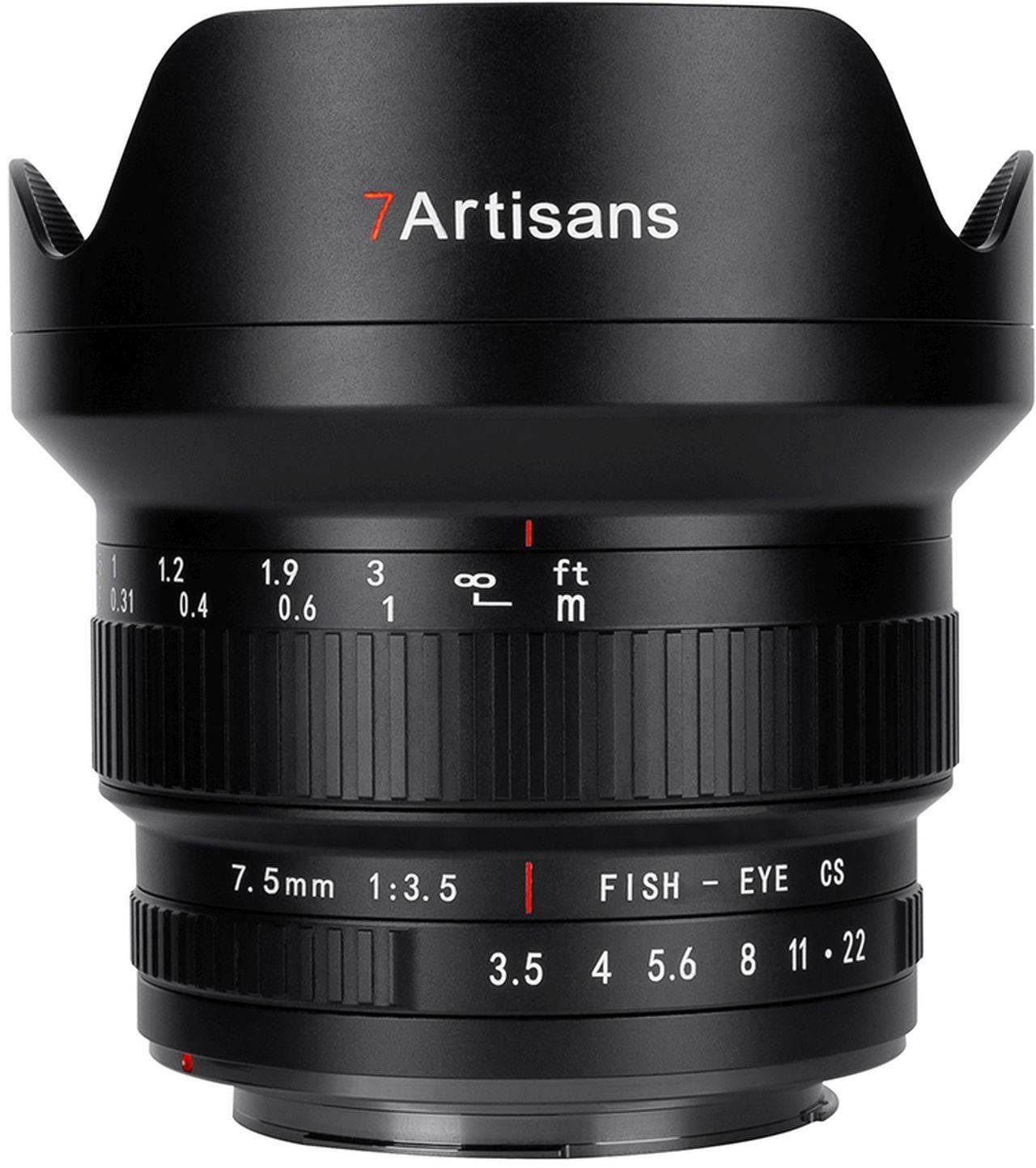7Artisans Canon f3,5 7,5mm Zoomobjektiv EF Fisheye