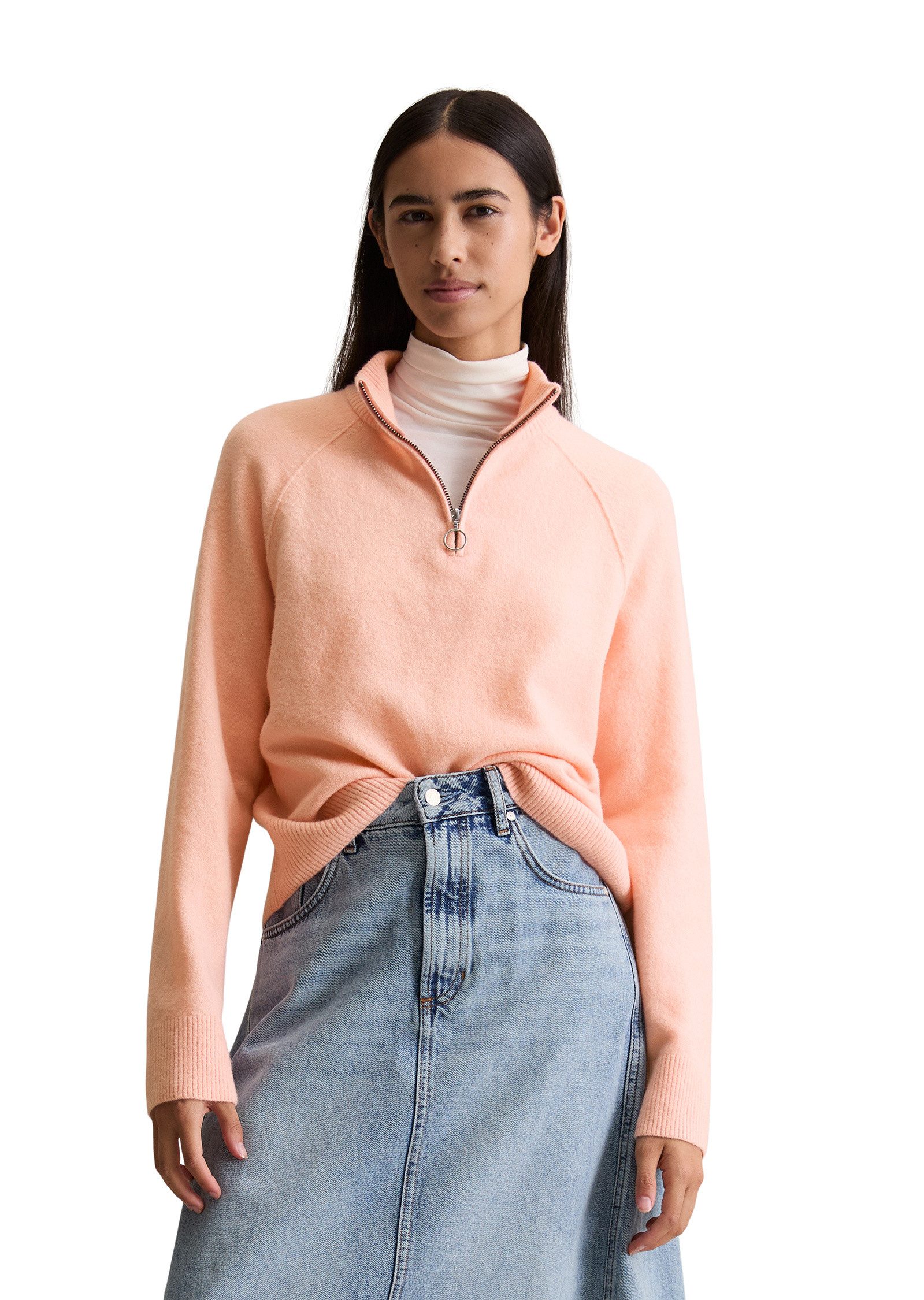 Marc O'Polo DENIM Strickpullover aus flauschigem Schurwolle-Mix günstig online kaufen