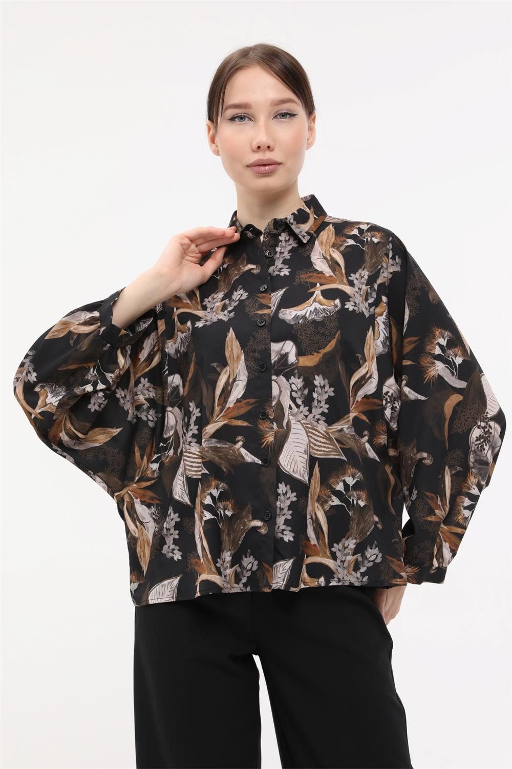 Hemdbluse Gemustertes Hemd