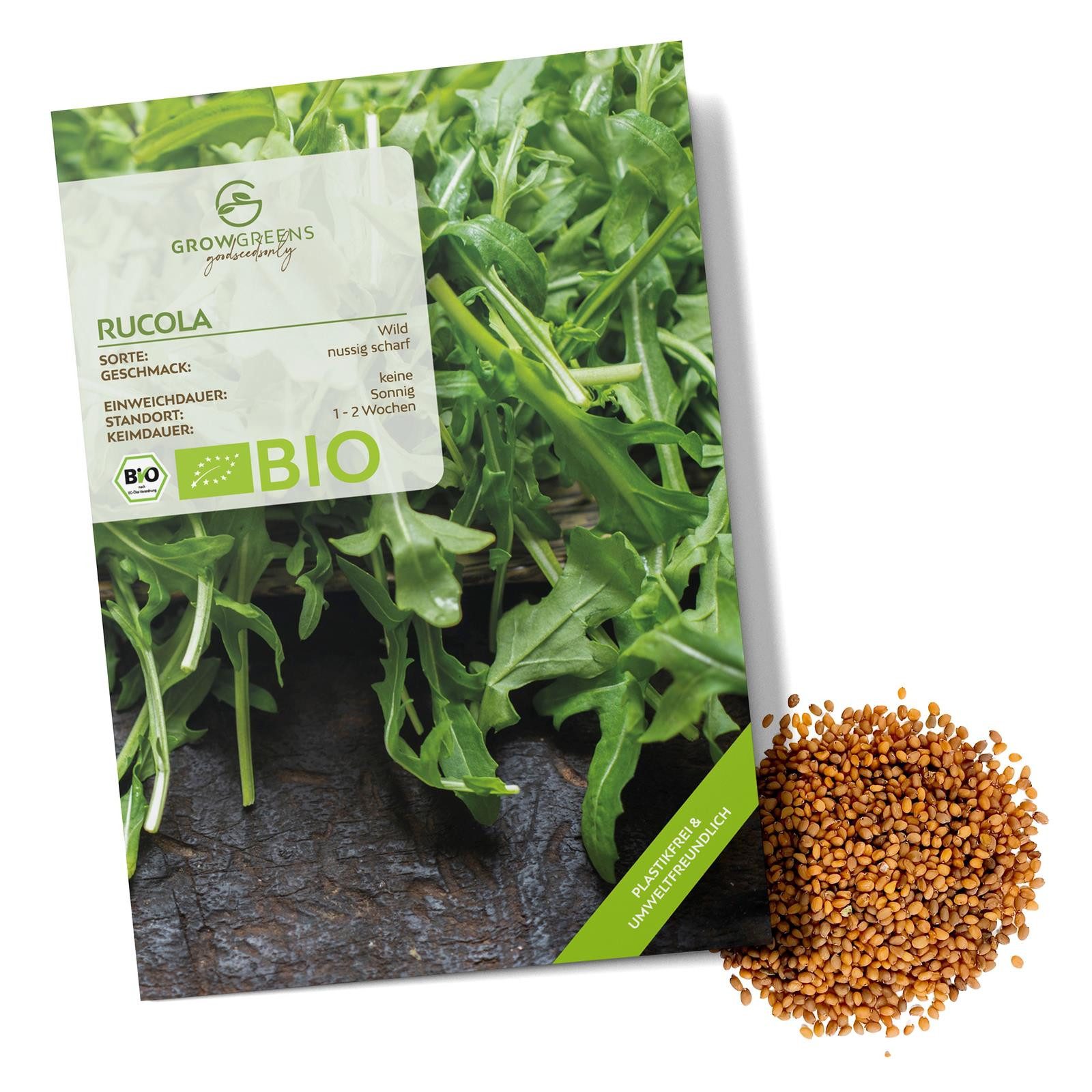 Gemüsesamen BIO Rucola Samen (Diplotaxis tenuifolia) - Wilde Rauke (750 Korn)