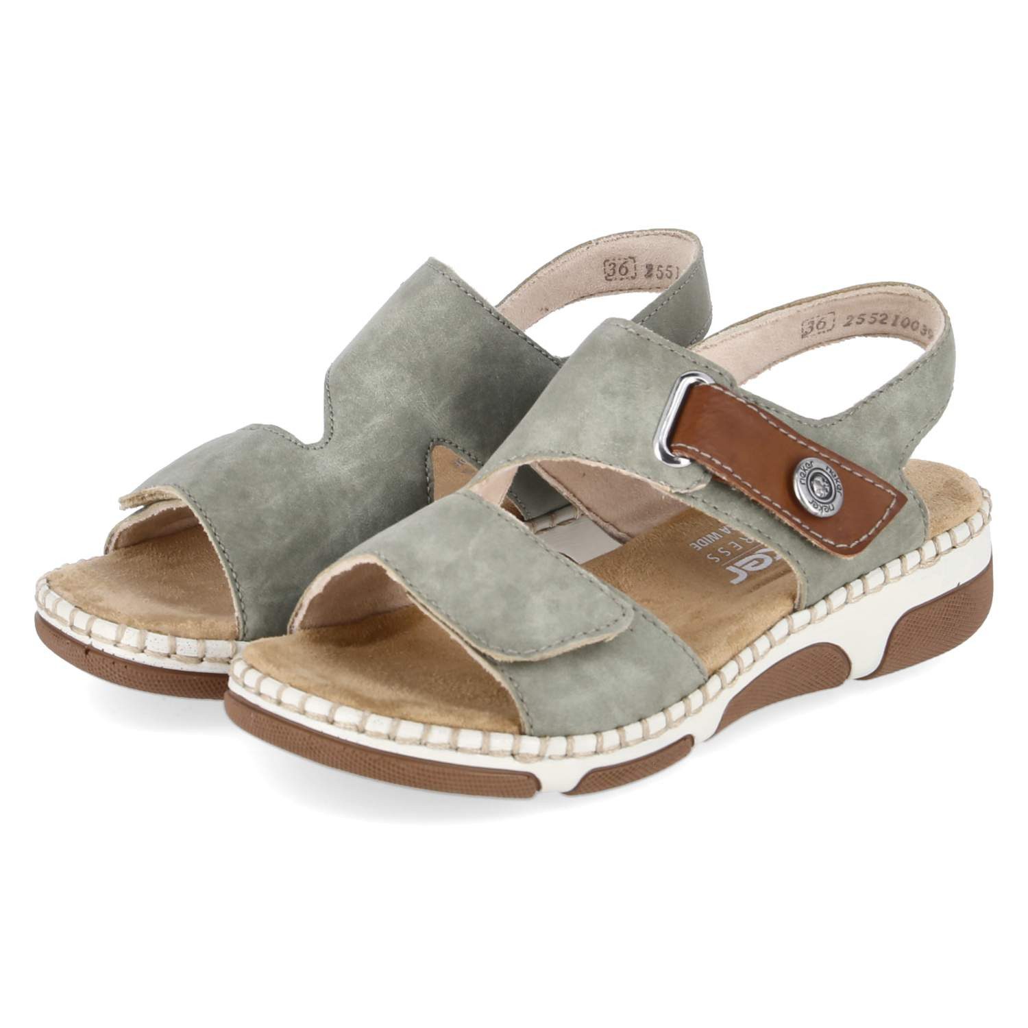 Rieker Rieker 66280-52 Damen Synthetik green Sandalette