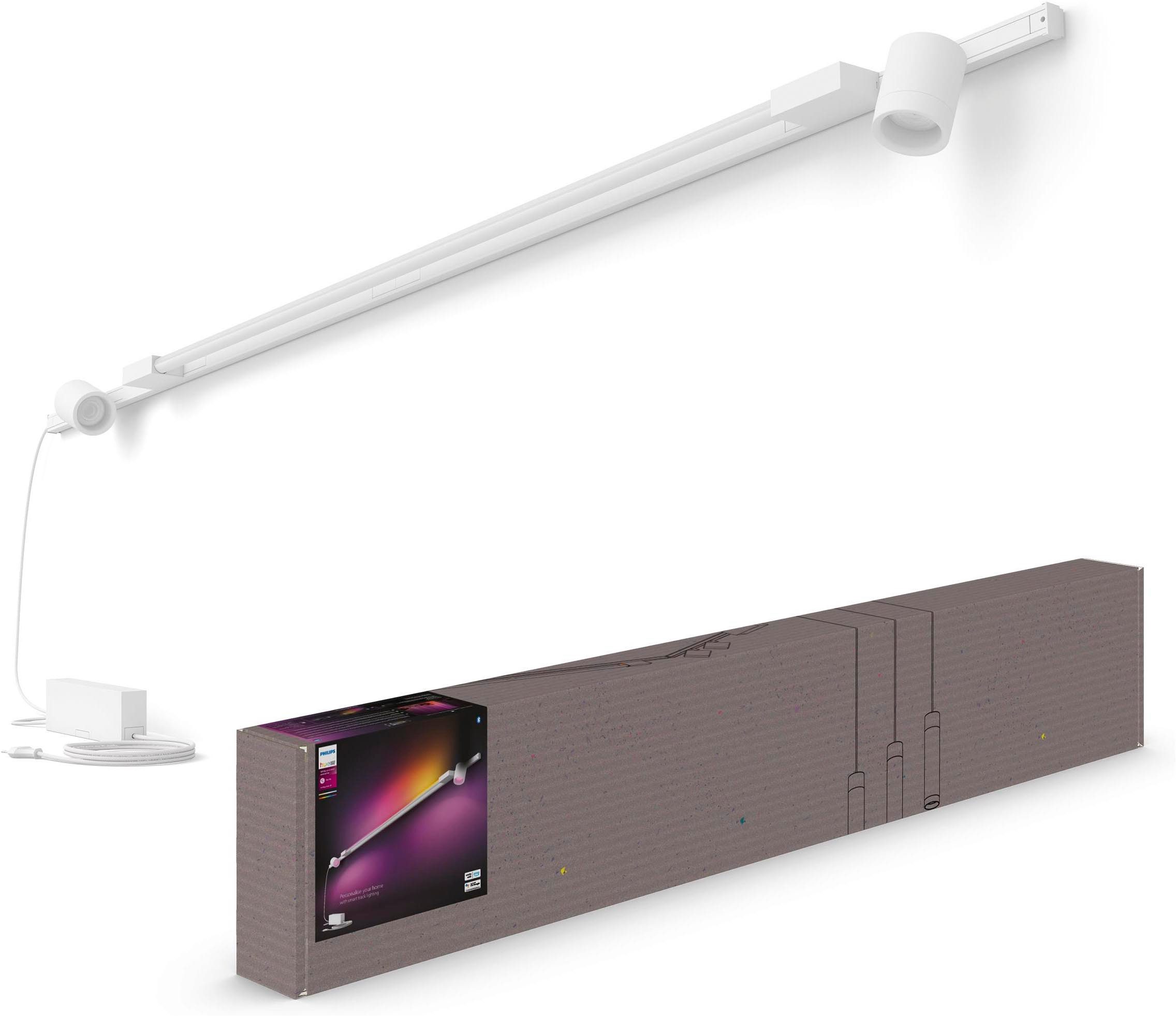 Philips Hue Wandleuchte Perifo Basis-Set White & Color Ambiance 2 Spots + Gradient Tube, Abschaltautomatik, Bluetooth, CCT - über Fernbedienung, Dimmfunktion, Einschlafhilfe, Farbsteuerung, Farbwechsel, Memory, nach Trennung vom Netz, Nachtlichtfunktion, RGB, Smart Home, Timerfunktion, Weckerfunktion, dimmbar über Fernbedienung, mehrere Helligkeitsstufen, LED fest integriert, Farbwechsler, RGB, warmweiß - kaltweiß, Steuerbar per App und Stimme, Smart Home fähig, Gradient-Farbverläufe