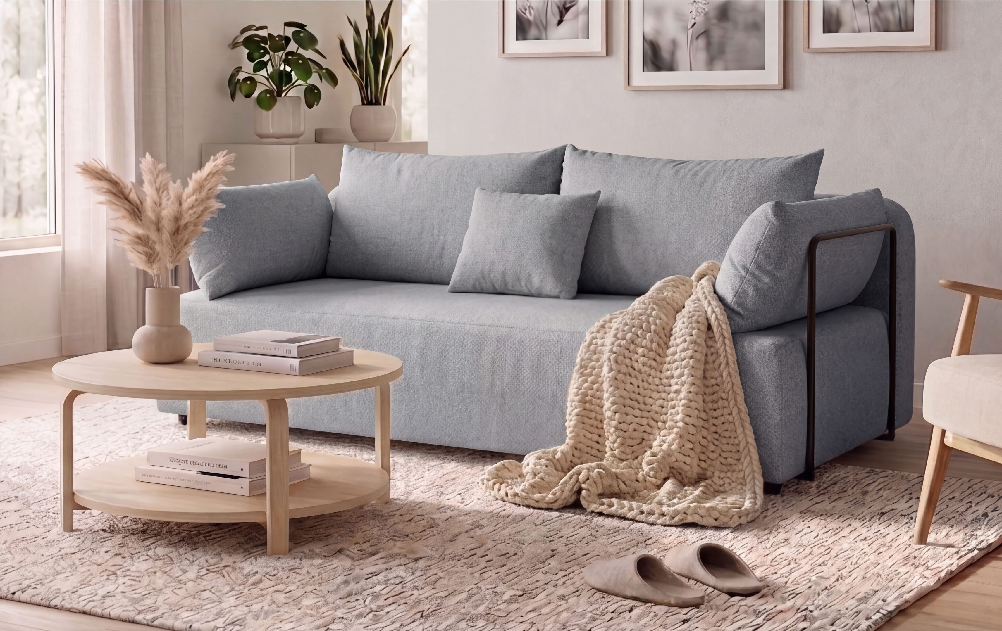 COLLECTION AB Schlafsofa Maria, B: 191 cm, Liegefl. 143x190 cm, Bettfunktion & Bettkasten, Federkern & Zierkissen, freistehend
