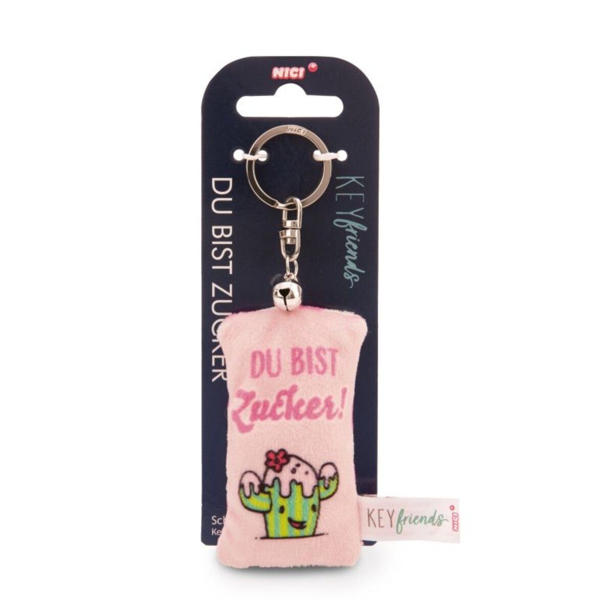 Nici Schlüsselanhänger NICI Schlüsselanhänger Mini Plüschkissen "Du bist Zucker!" m. Glöckche