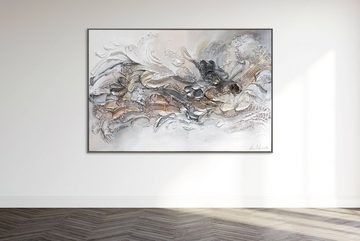 YS-Art Gemälde Ewigkeit II, Abstraktion, Horizontales Leinwand Bild Handgemalt Abstrakt mit Rahmen