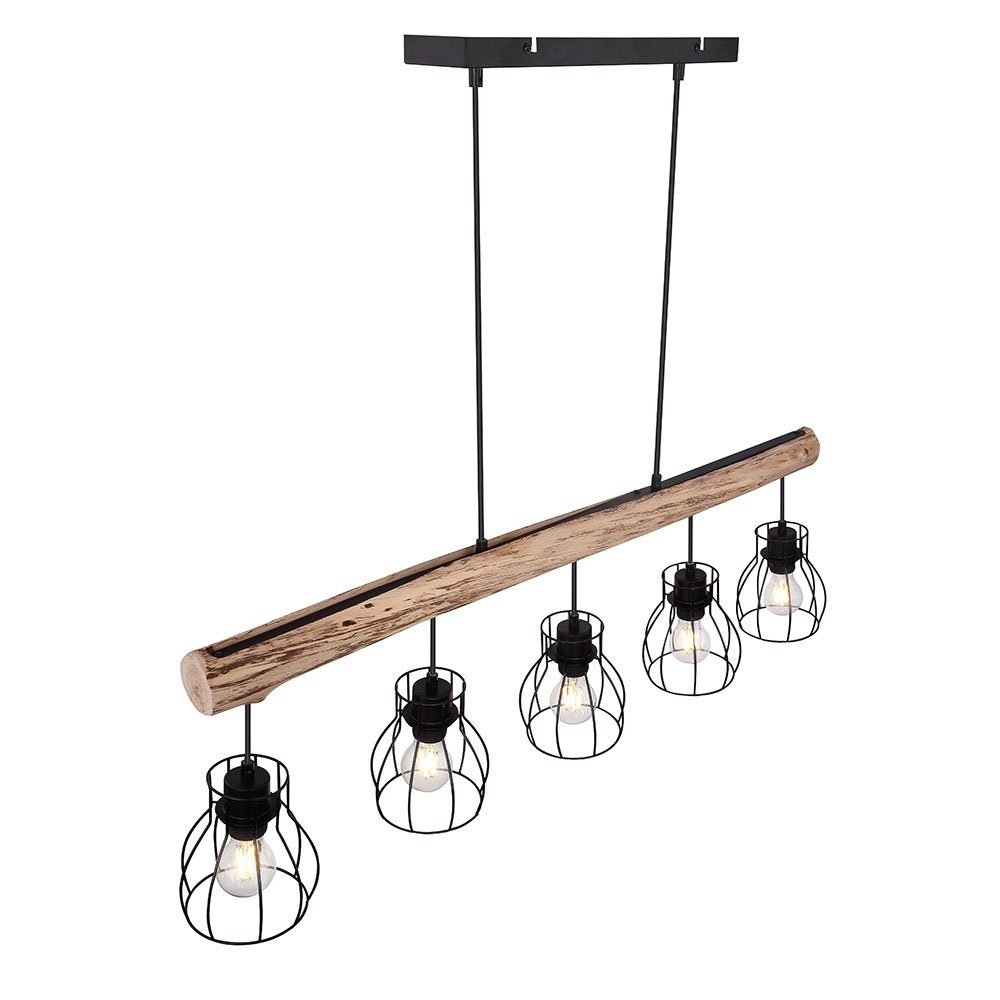 Leuchtmittel etc-shop Design Gitter Lampenschirmen inklusive, Hängeleuchte, mit Holz nicht Hängeleuchte