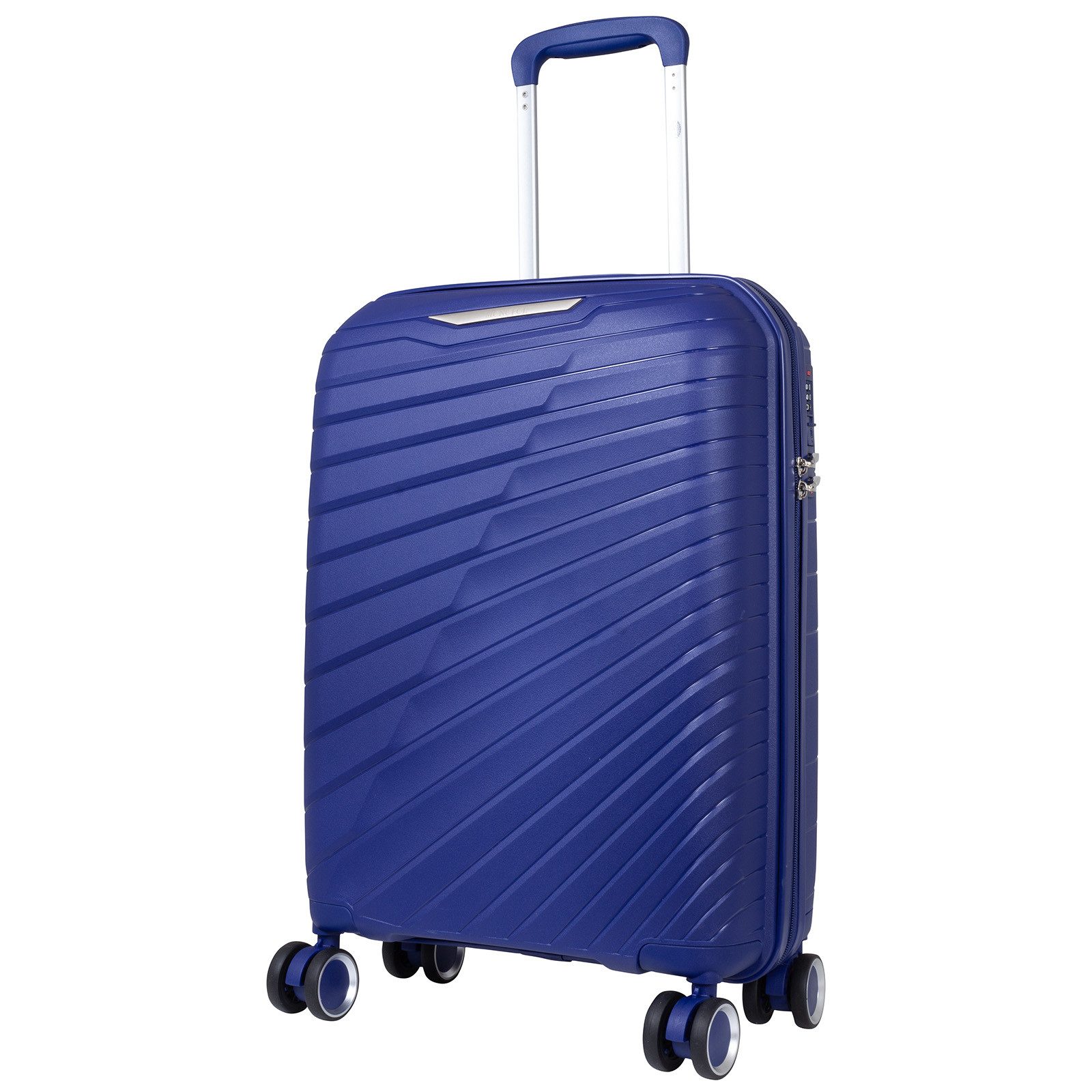 Trendyshop365 Hartschalen-Trolley Reisekoffer Monza, 4 Farben, 3 Größen, 4 Rollen, Polypropylen, extrem robust