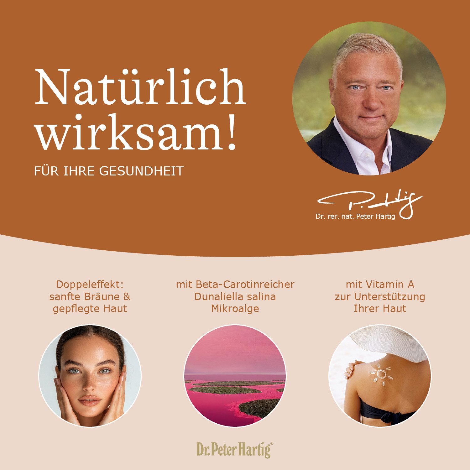 Dr. Peter Hartig Sunny, für Strahlende Haut, ohne Selbstbräuner, Beta-Carotin, Kapseln, 200 Kapseln, 100-Tages-Vorrat, à 84 g, Sunny - 200 Kapseln
