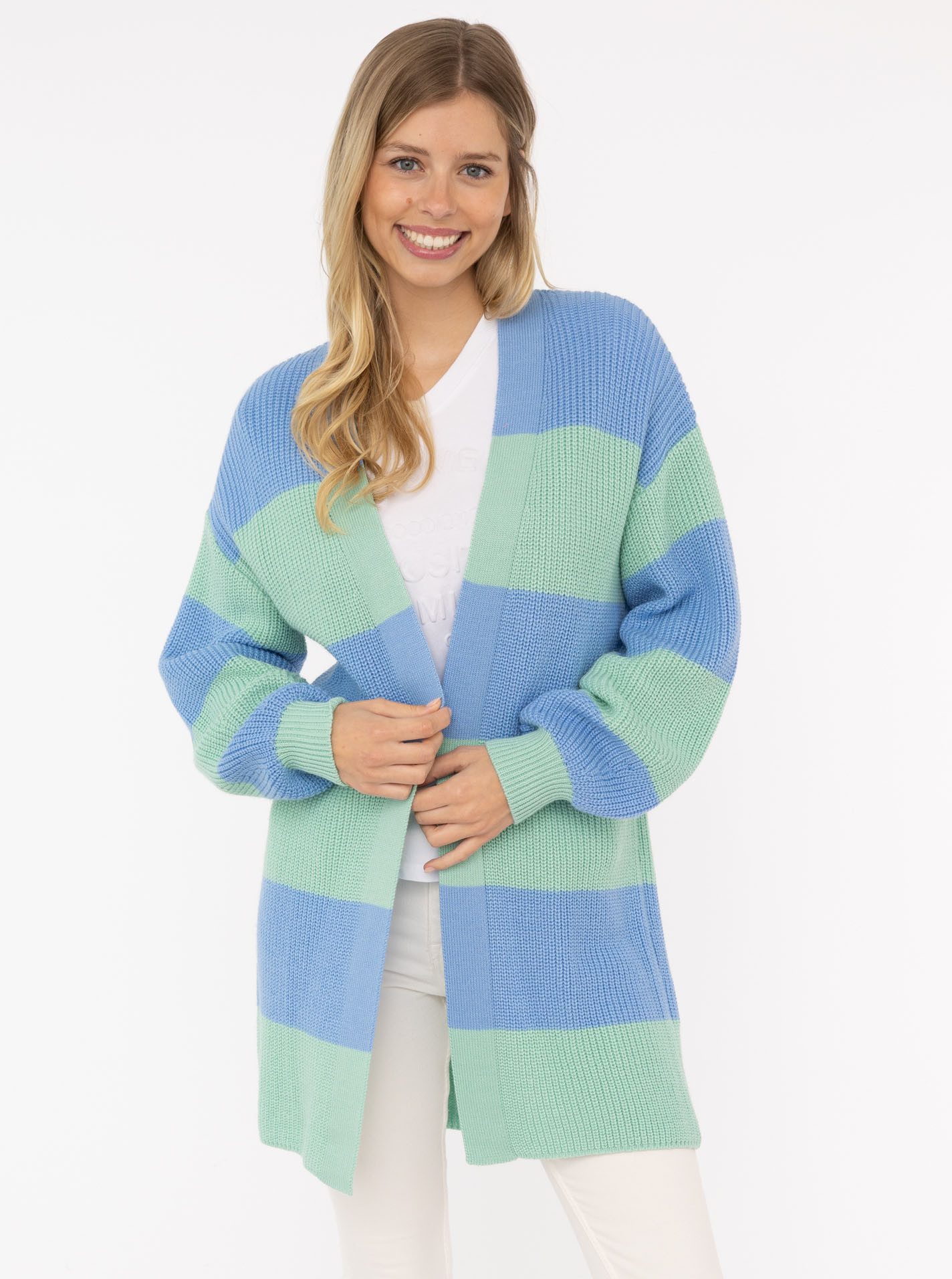 Zwillingsherz Cardigan "Katja" gestreifte Strickjacke mit günstig online kaufen