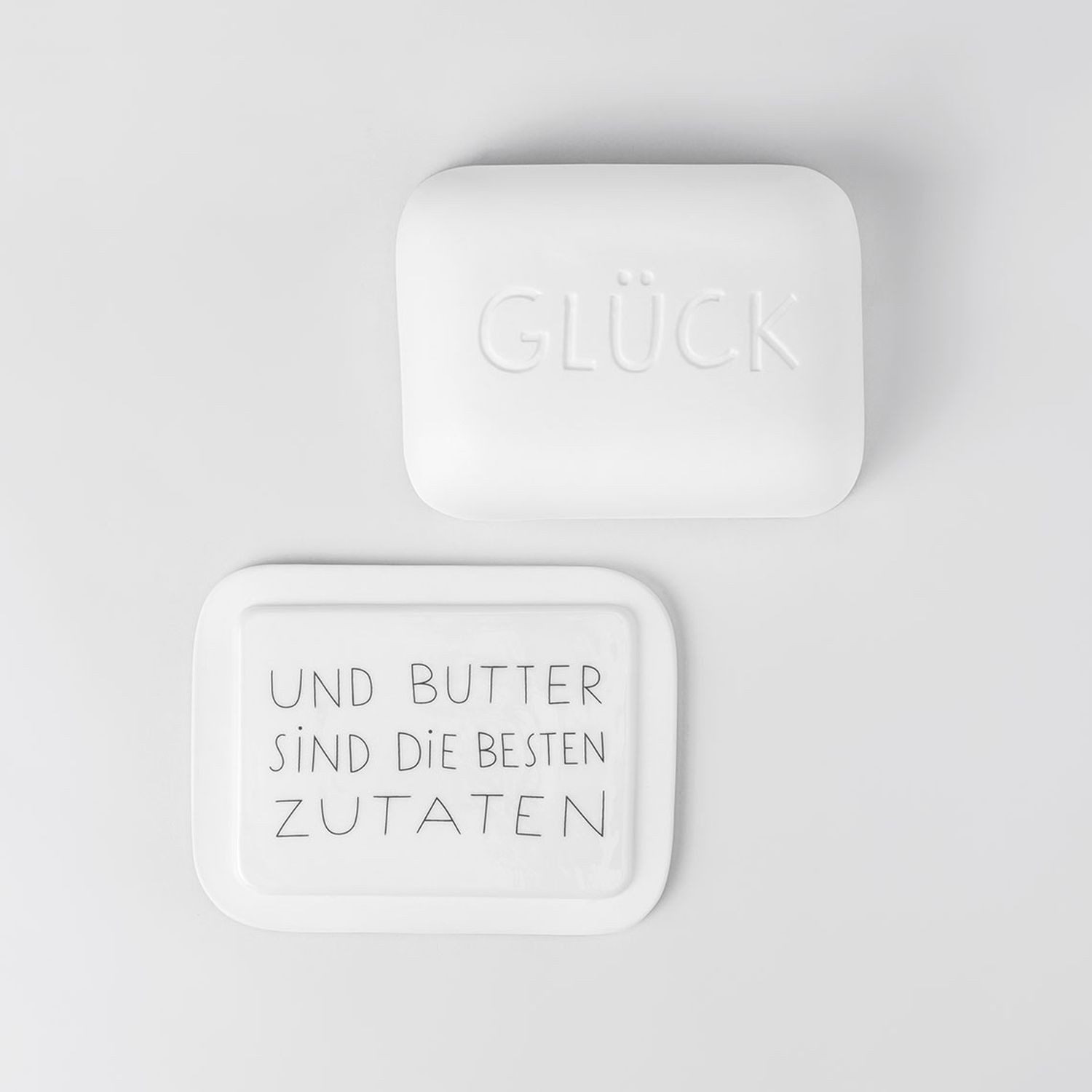 Räder Design Butterdose Guten Morgen Glück, Porzellan