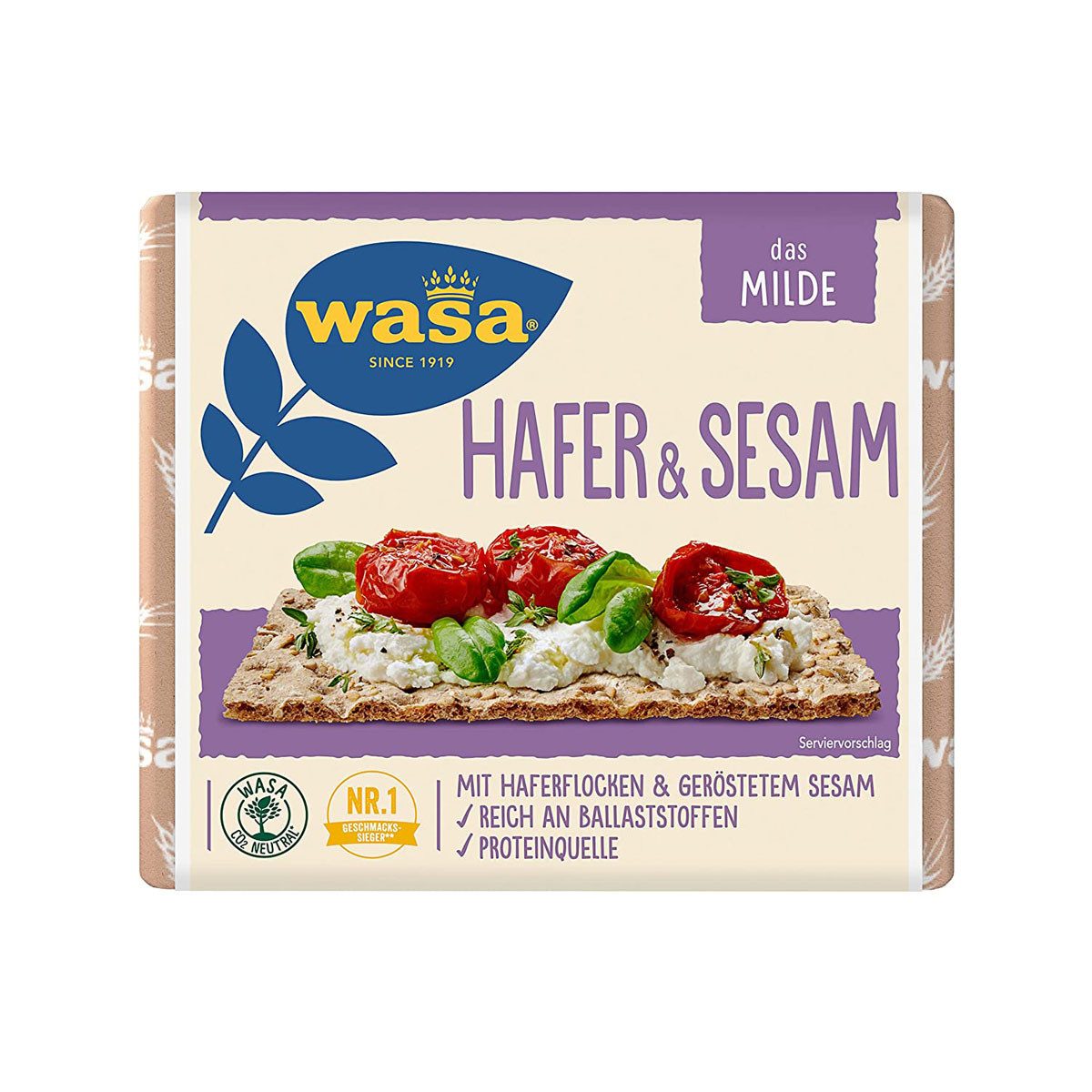 Wasa Brot, Wasa das Milde Hafer und Sesam Reich an Ballaststoffen 230g