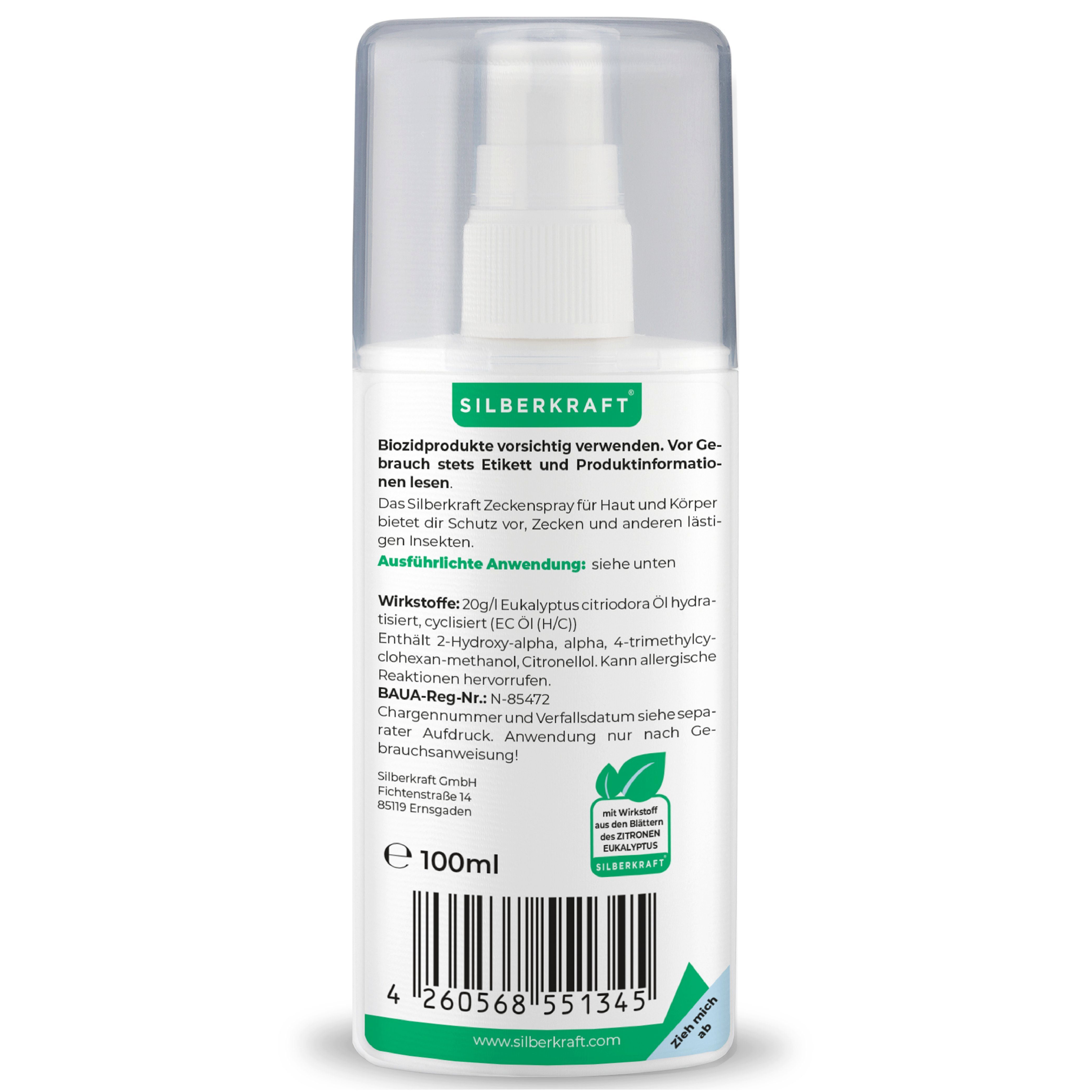 Zeckenspray Silberkraft Zeckenschutz 1-St. Spray, ml, Zecken 100 - Anti Insektenspray