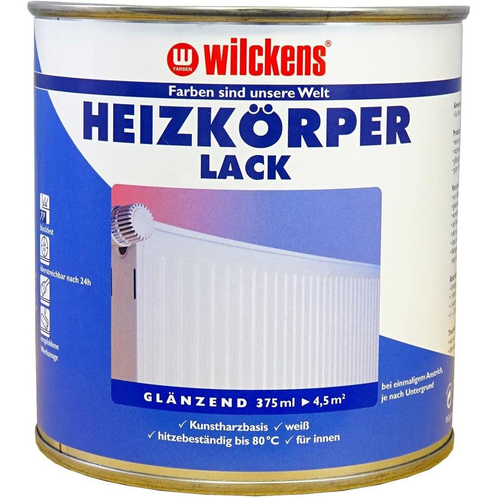 Wilckens Farben Heizkörperlack Weiß glänzend Weißlack, Weiß glänzend, 750 ml