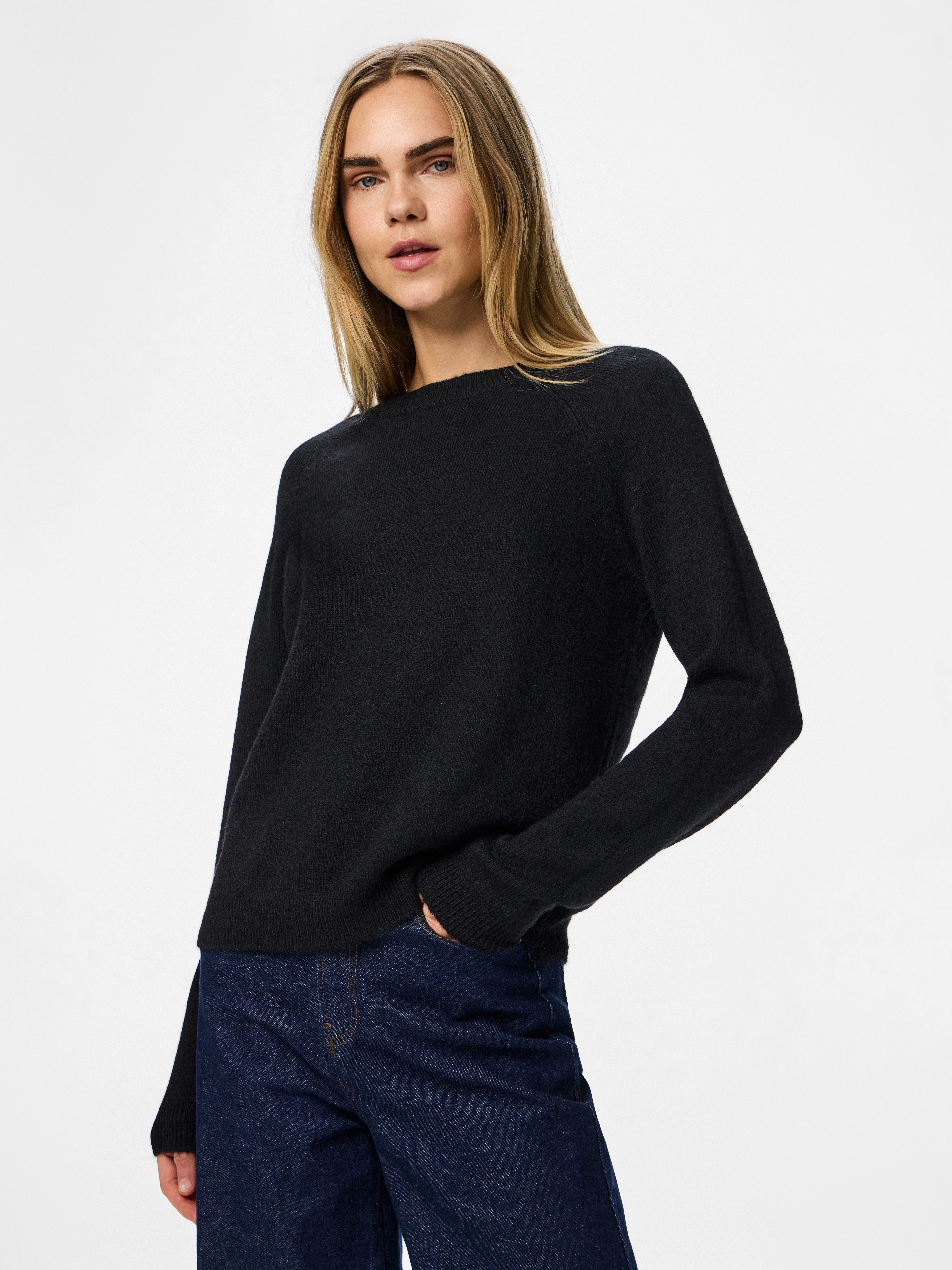 pieces Strickpullover PCJULIANA LS O-NECK KNIT NOOS BC