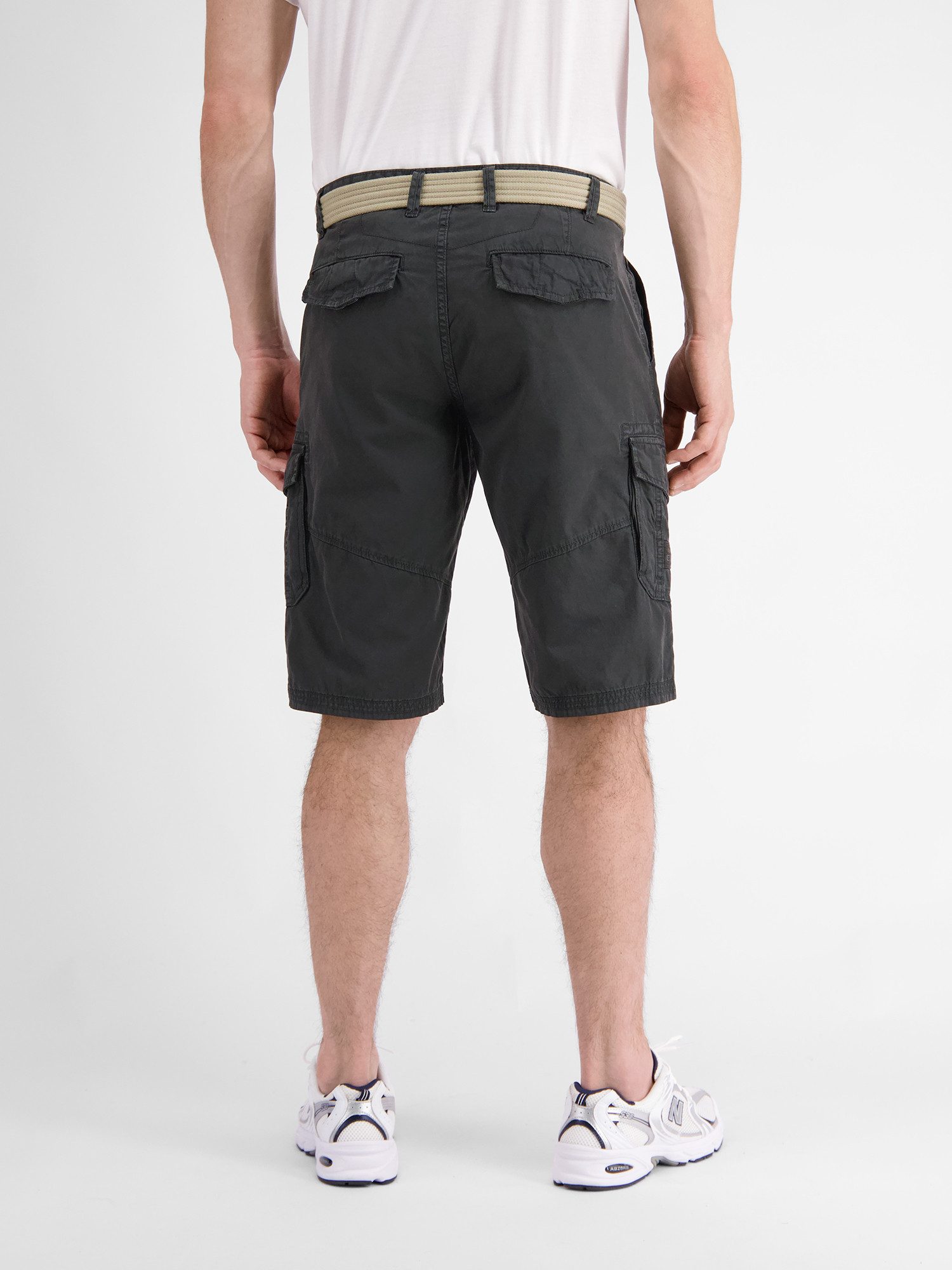LERROS Bermudas Unifarbene Cargobermuda mit Gürtel