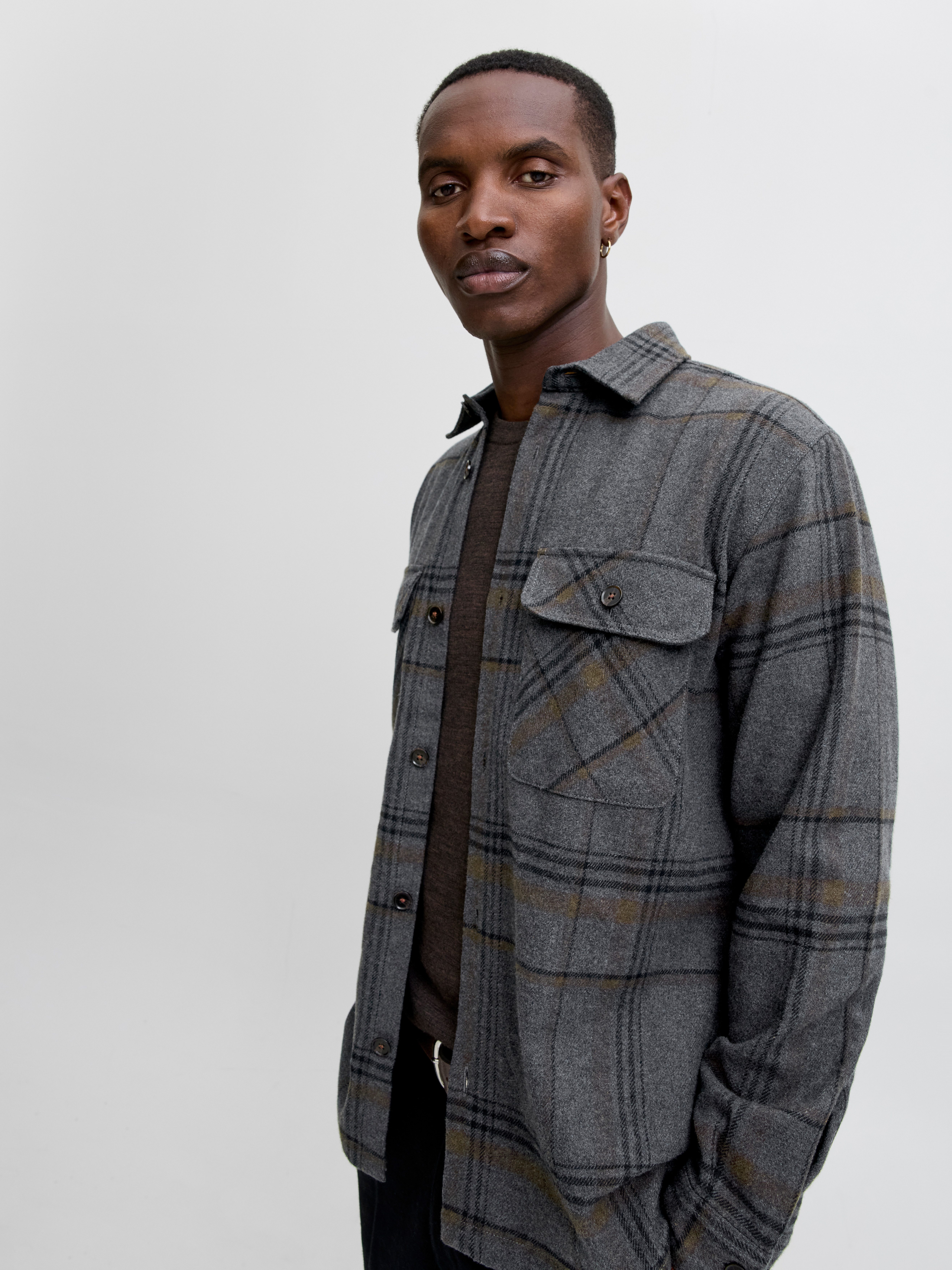 Jack & Jones Langarmhemd JPRRAYLE MELANGE CHECK L/S OVERSHIRT SN günstig online kaufen