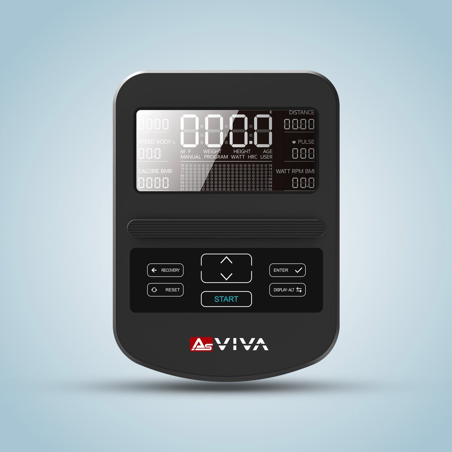 AsVIVA C29 Fitness-App Tablet- Crosstrainer-Ergometer Bluetooth, Smartphonehalterung, kompatibel AsVIVA bzw.