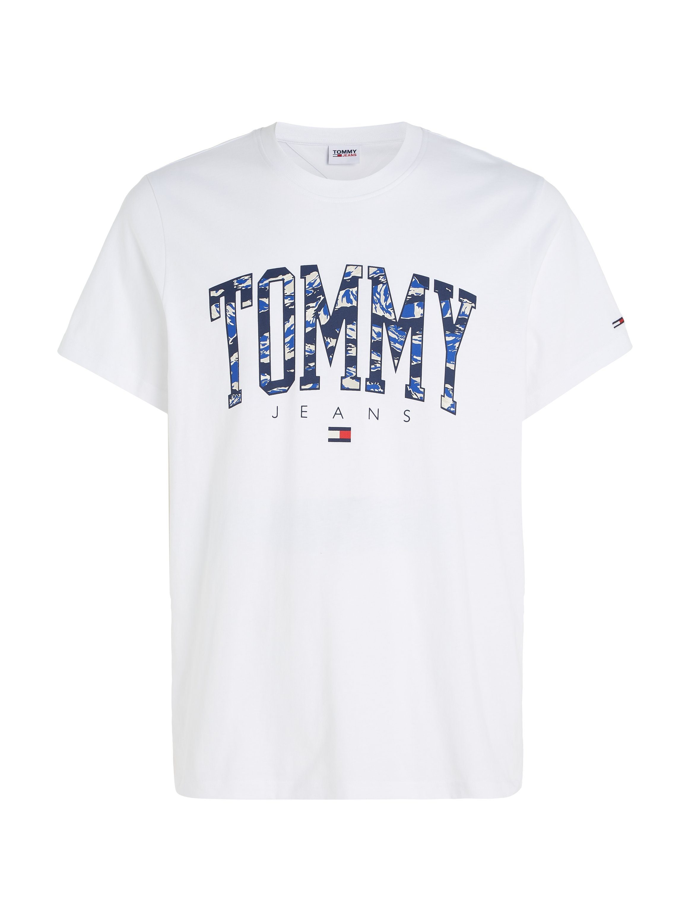 TJM CAMO TEE REG Jeans White Tommy COLLEGE T-Shirt