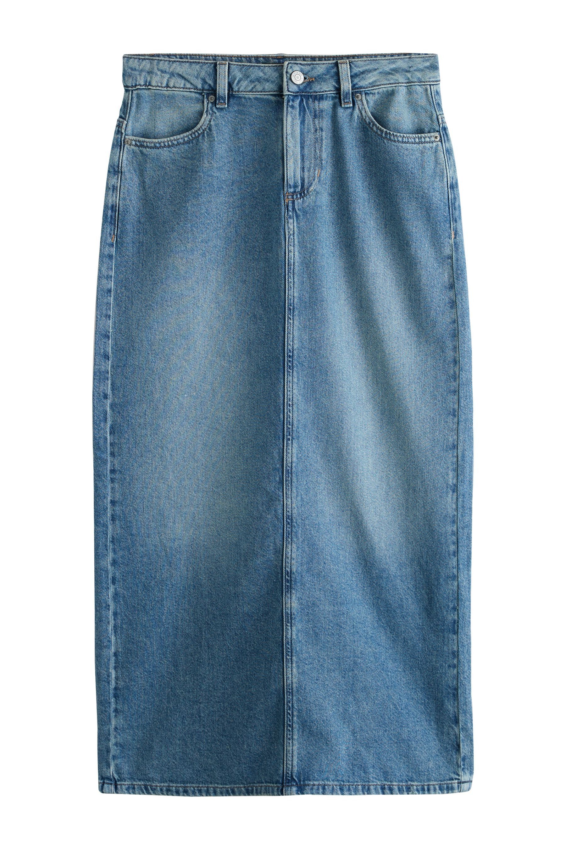 Next Maxirock Gestufter Denim-Maxirock (1-tlg)