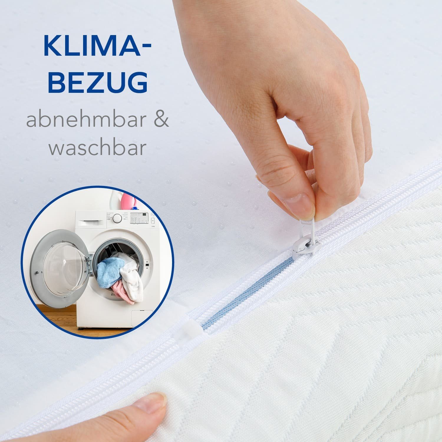 MLILY, Topper 90x190cm, 100x200cm, versch. Größen, 7 cm hoch, Gelschaum, fü günstig online kaufen