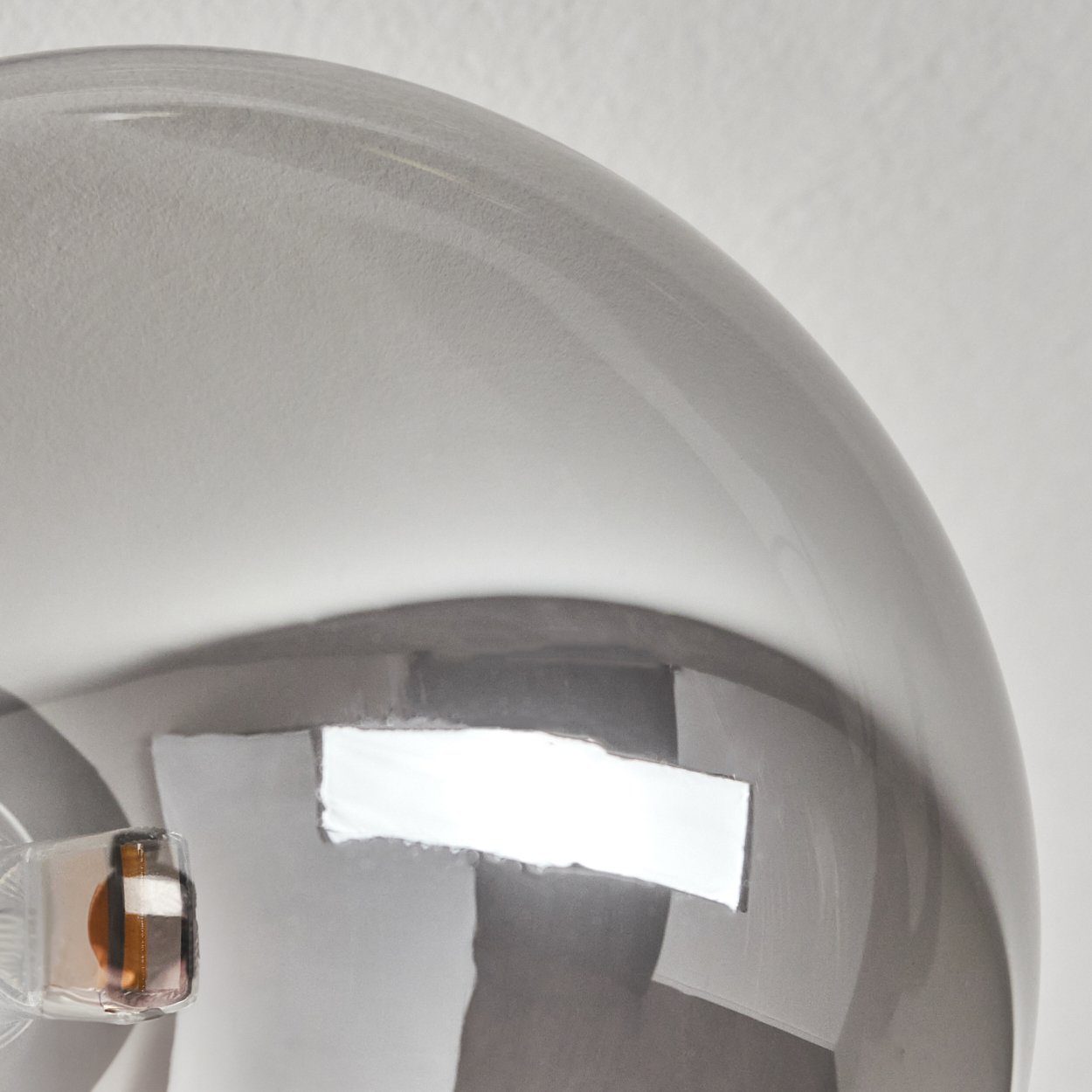 hofstein Deckenleuchte Deckenlampe aus Metall/Glas in Schwarz/Goldfarben/Rauchfarben, ohne Leuchtmittel, Leuchte im Retro-Design aus Glas, 6 x G9 LED, ohne Leuc – Bild 3 von 5