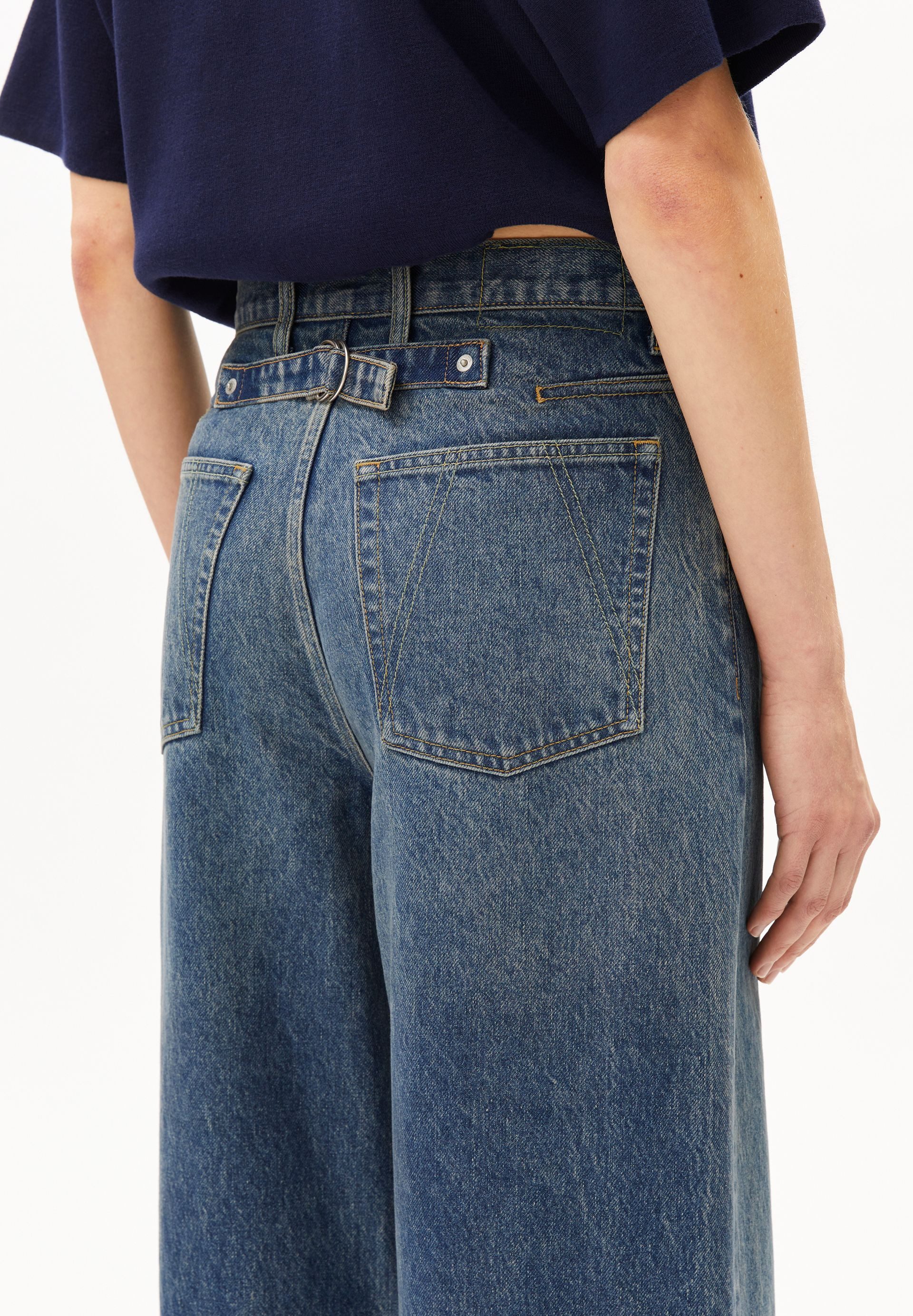 Armedangels Weite Jeans ATHENAAS Jeans aus Bio-Baumwoll Mix non stretch (Non-Stretch, Loose Fit) High waist