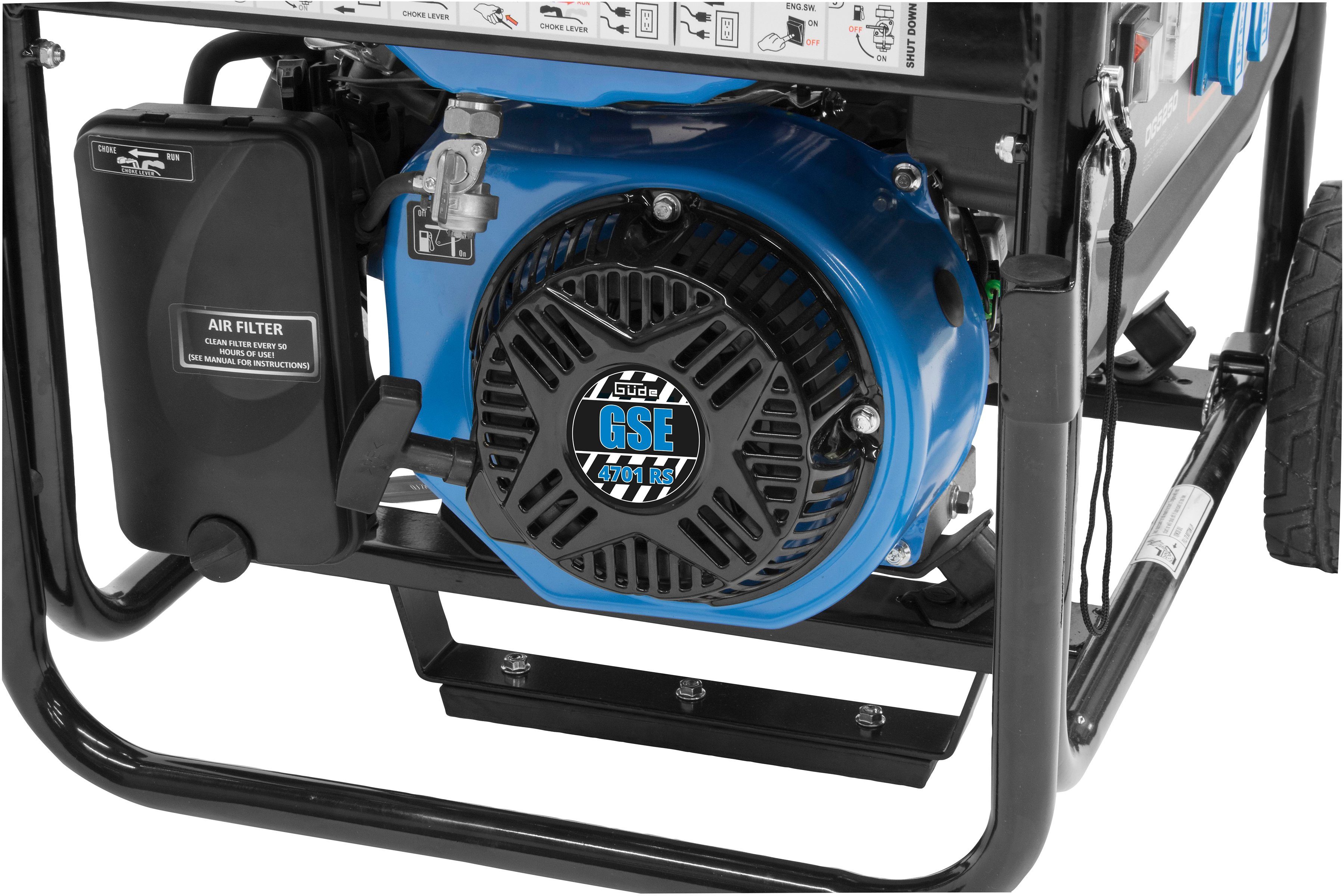 Güde Stromerzeuger GSE 4701 RS, 5,5 in kW, 2 x Schuko 230 V/50 Hz