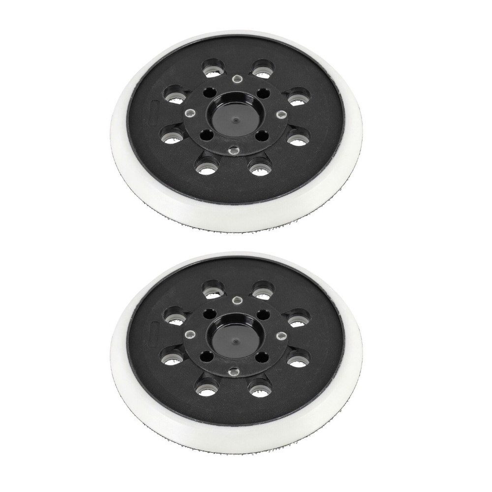 Trade-Shop Schleifteller 2x passend für Bosch PEX 300 AE, PEX 400 AE ersetzt 2.609.004.175, ø 125.00 mm, 2-St., Aufnahme: Klett, Anzahl Staublöcher: 8, Anzahl Schraubenlöcher: 4