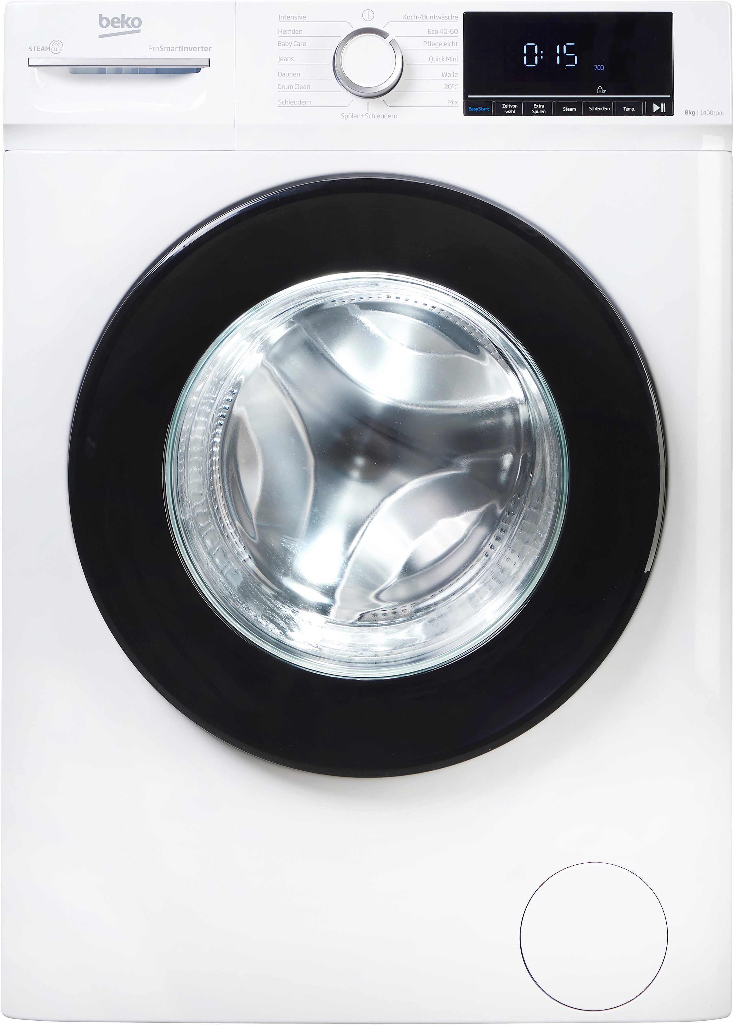 BEKO Waschmaschine WMOFE841, 8 kg, 1400 U/min, SteamCure-Dampffunktion für schonende Pflege und Frische