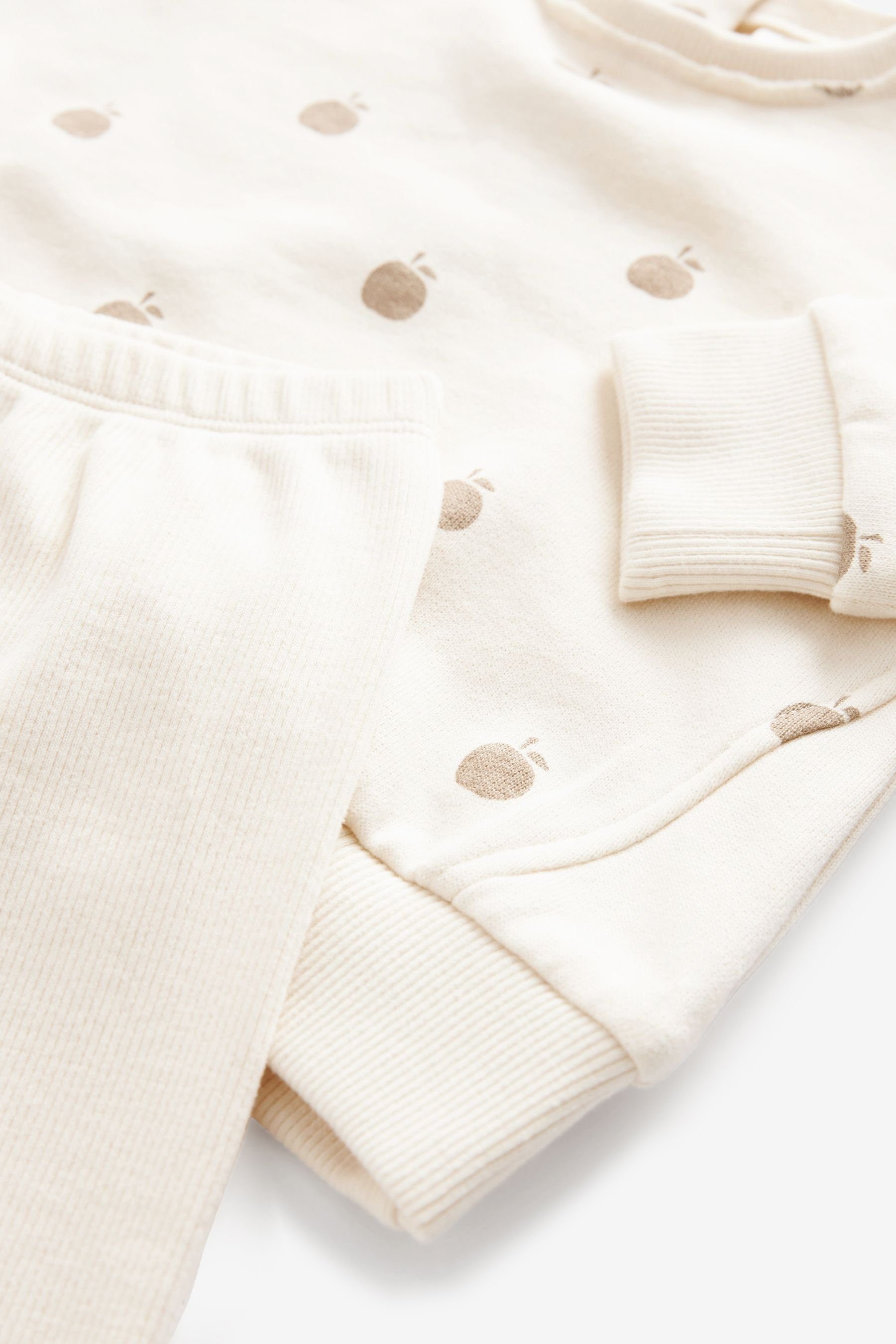 Next Shirt Baby-Set Leggings Ecru White & Pullover (2-tlg) und mit Leggings