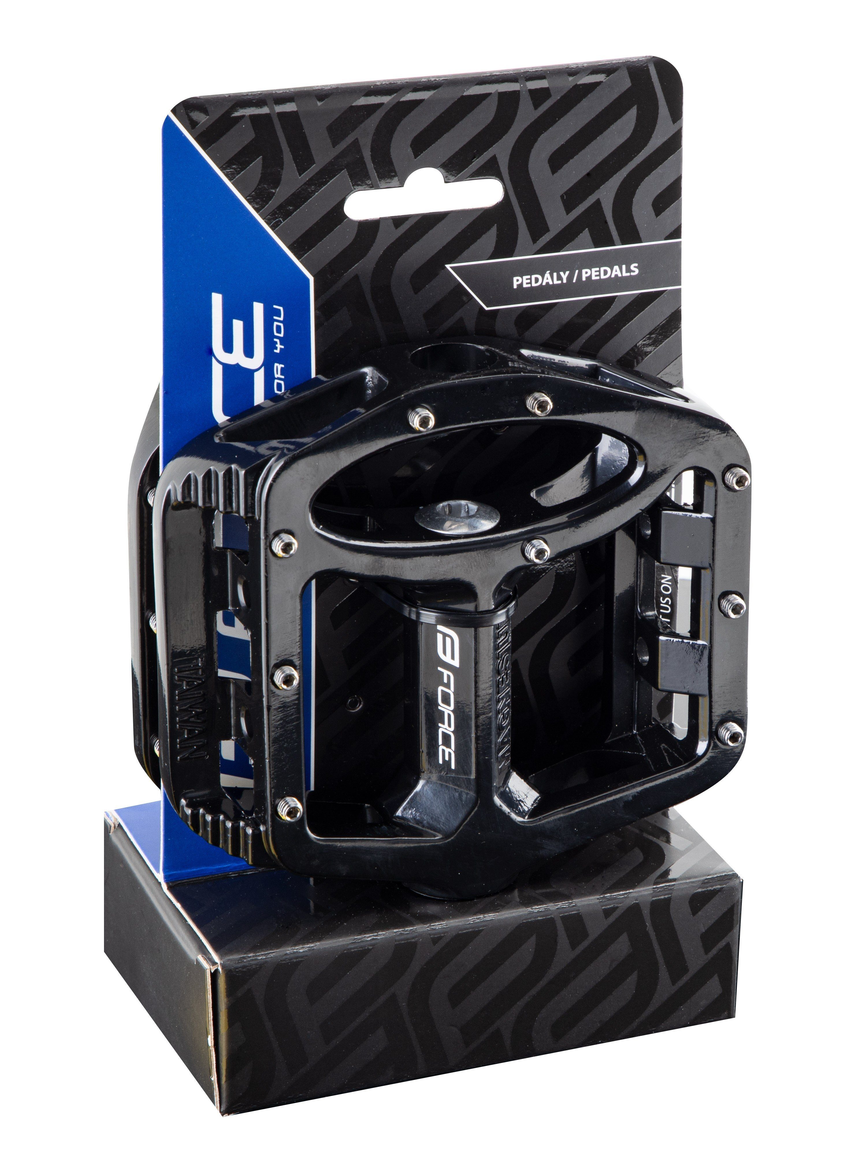 FORCE Fahrradpedale Pedale FORCE BMX magnesium austauschbare Pins, schwarz