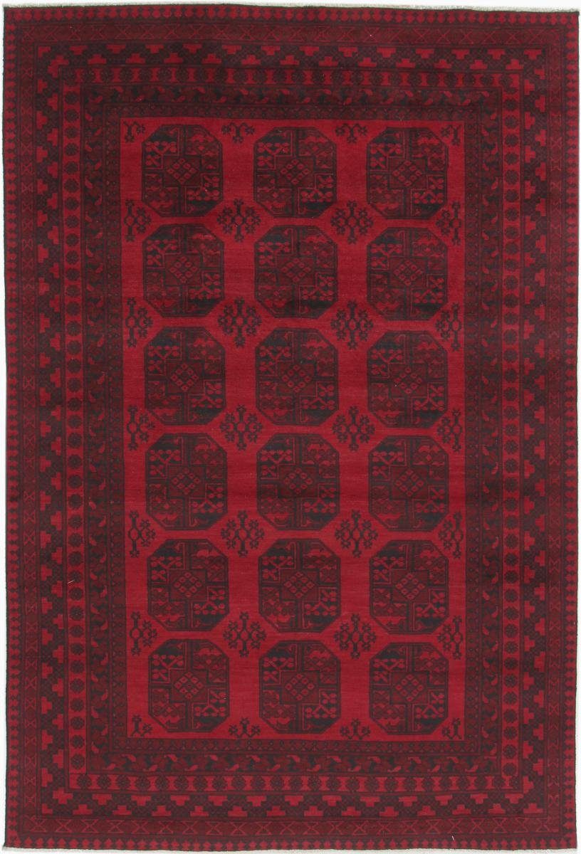 Orientteppich Afghan Akhche 192x288 Handgeknüpfter Orientteppich, Nain Trading, rechteckig, Höhe: 6 mm