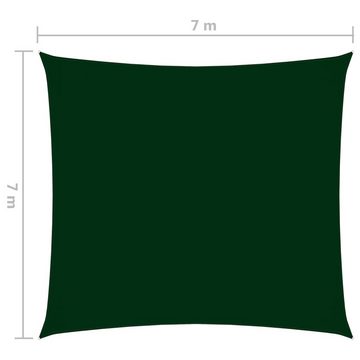 furnicato Sonnenschirm Sonnensegel Oxford-Gewebe Quadratisch 7x7 m Dunkelgrün