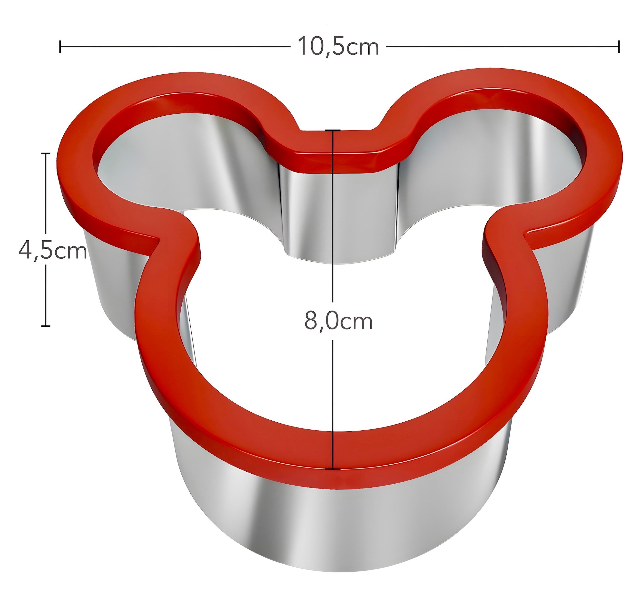 AVANA Ausstechform Edelstahl Sandwich Cutter Maus Dinosaurier Plätzchen Keks Ausstecher, Edelstahl, (2er Set), komfortable Kunststoff Oberfläche