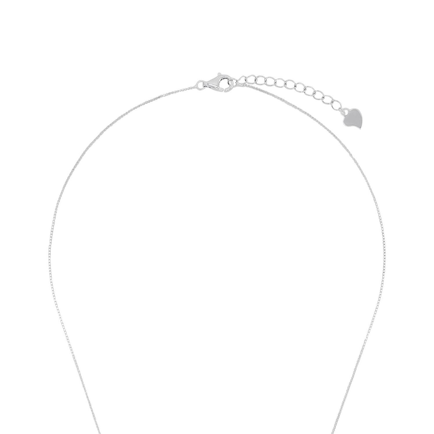 Amor Kette mit Anhänger Kreis, mit Zirkonia (synth)