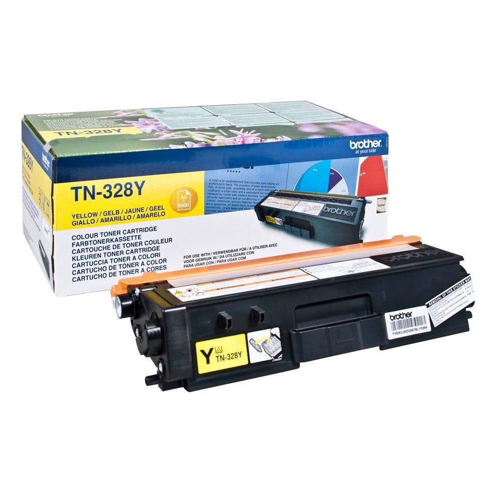 Brother Tonerkartusche 1 Tonerkartusche TN-328 ca. 6.000 Seiten - yellow, (1-St)