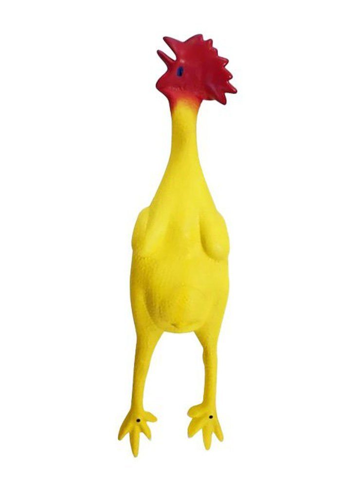 Smiffys Kostüm Gummihuhn Accessoire, Gerupftes Huhn als klassisches Karnevalsaccessoire