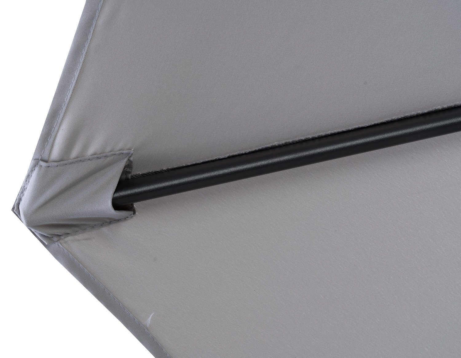 casa NOVA Sonnenschirm DERBY, Hellgrau, Ø 270 cm, Aluminium, Neigbar, Polyesterschirm