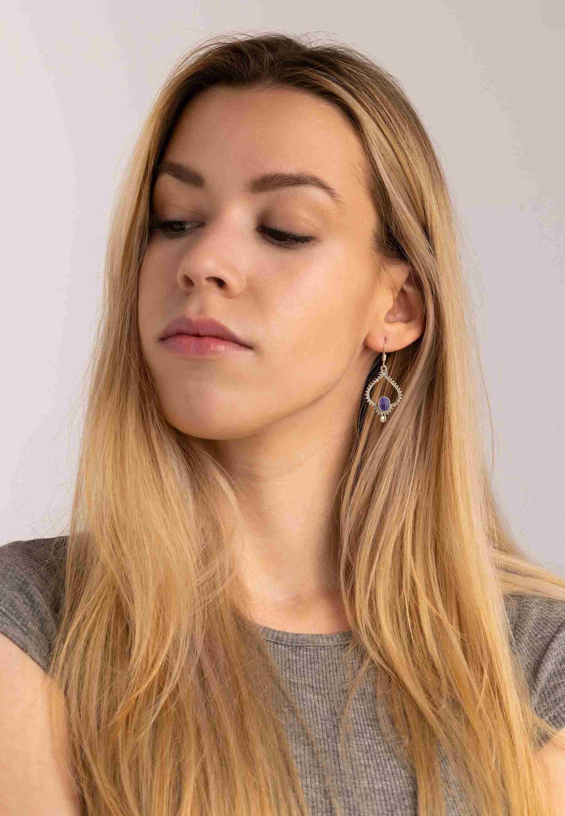 mantraroma Paar Ohrhänger TAIKA aus 925 Silber mit Amethyst (Paar, Paar Ohr günstig online kaufen