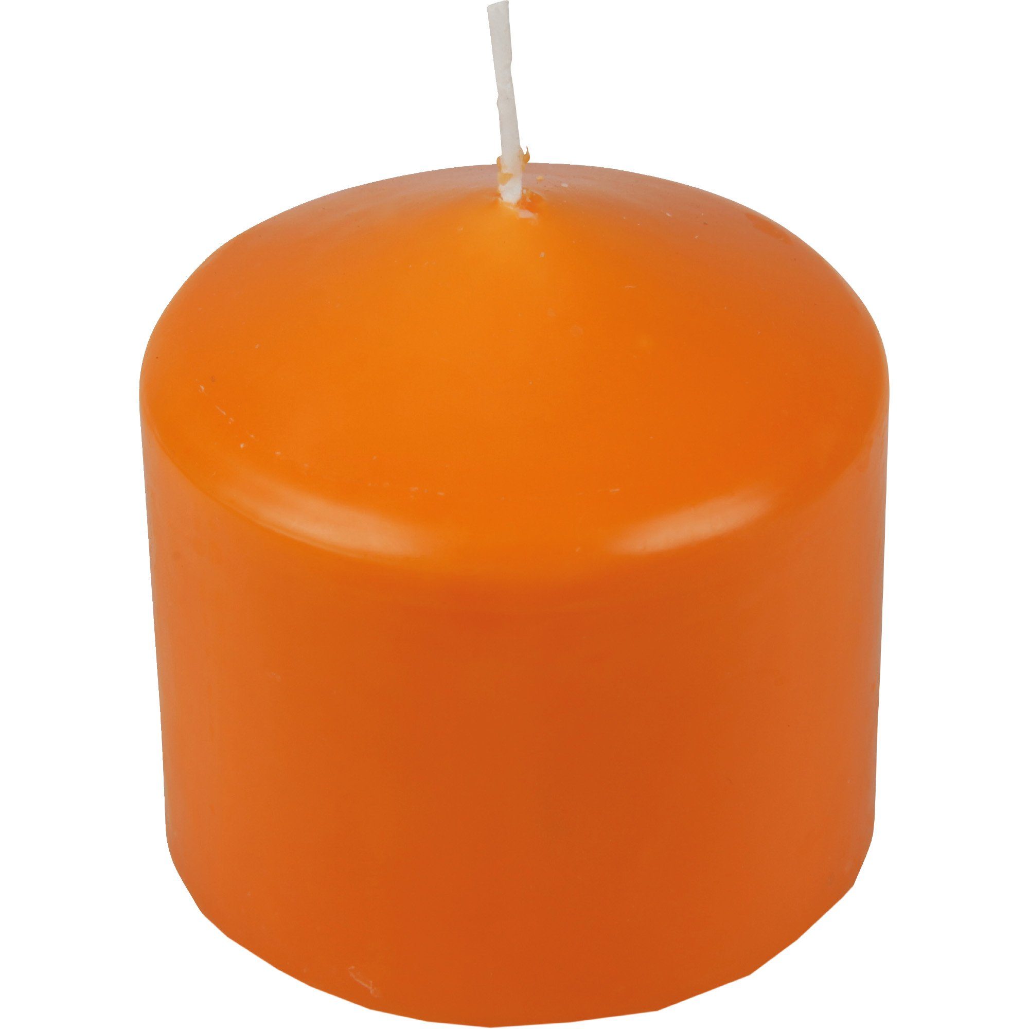 Ocker Ø8cm Stumpenkerze (3-tlg), HS Kerze Farben - 8cm vielen Blockkerze x Candle Wachskerzen in