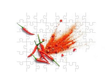 puzzleYOU Puzzle Chili, rote Paprikaflocken und Chilipulver, 48 Puzzleteile, puzzleYOU-Kollektionen Chilis
