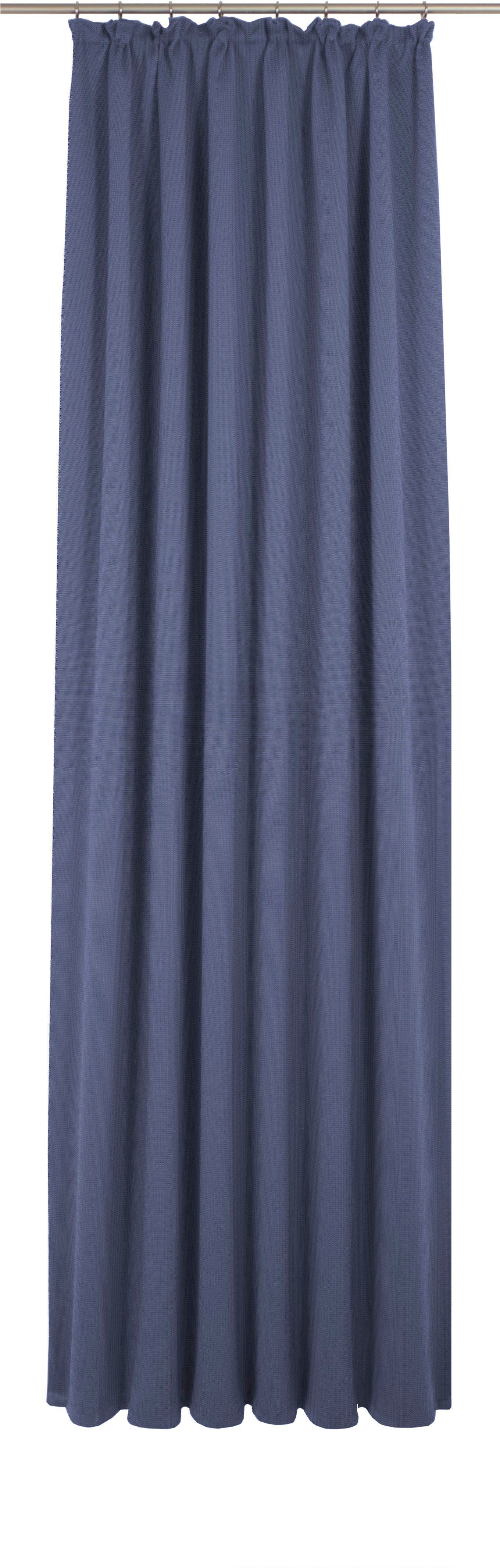 Vorhang (1 St), Adam, Kräuselband Uni royalblau nachhaltig Jacquard, Collection, blickdicht,