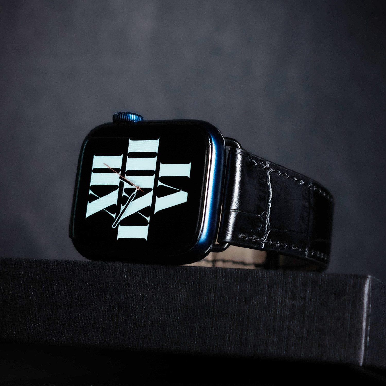 Selva Technik Uhrenarmband Lederarmband ROTHENBAUM, kompatibel mit Apple Watch 1-9, SE, Schwarz