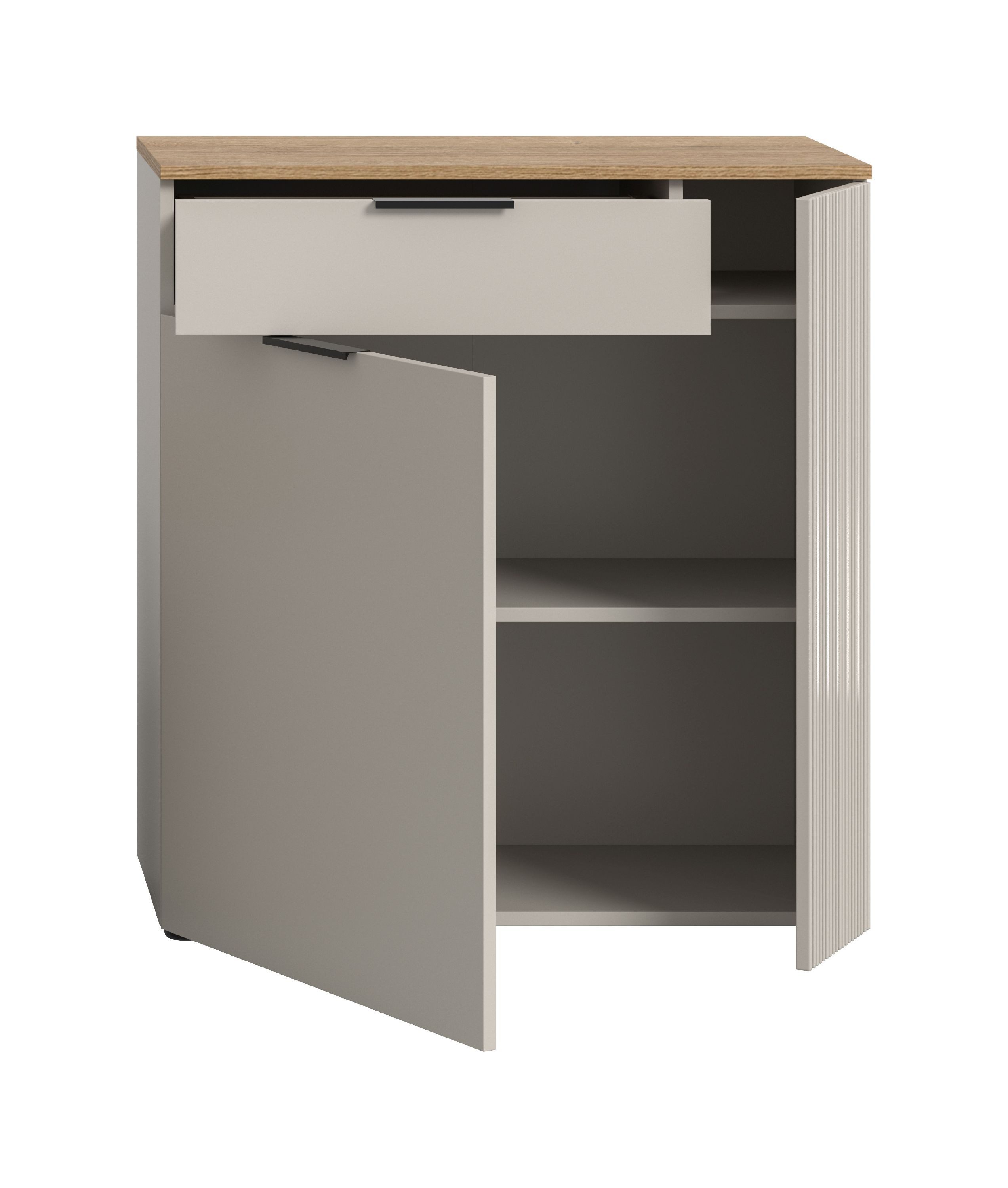 xonox.home Kommode Slide, Kaschmir Nachbildung Melamin beschichtet modern 80x88x36 cm