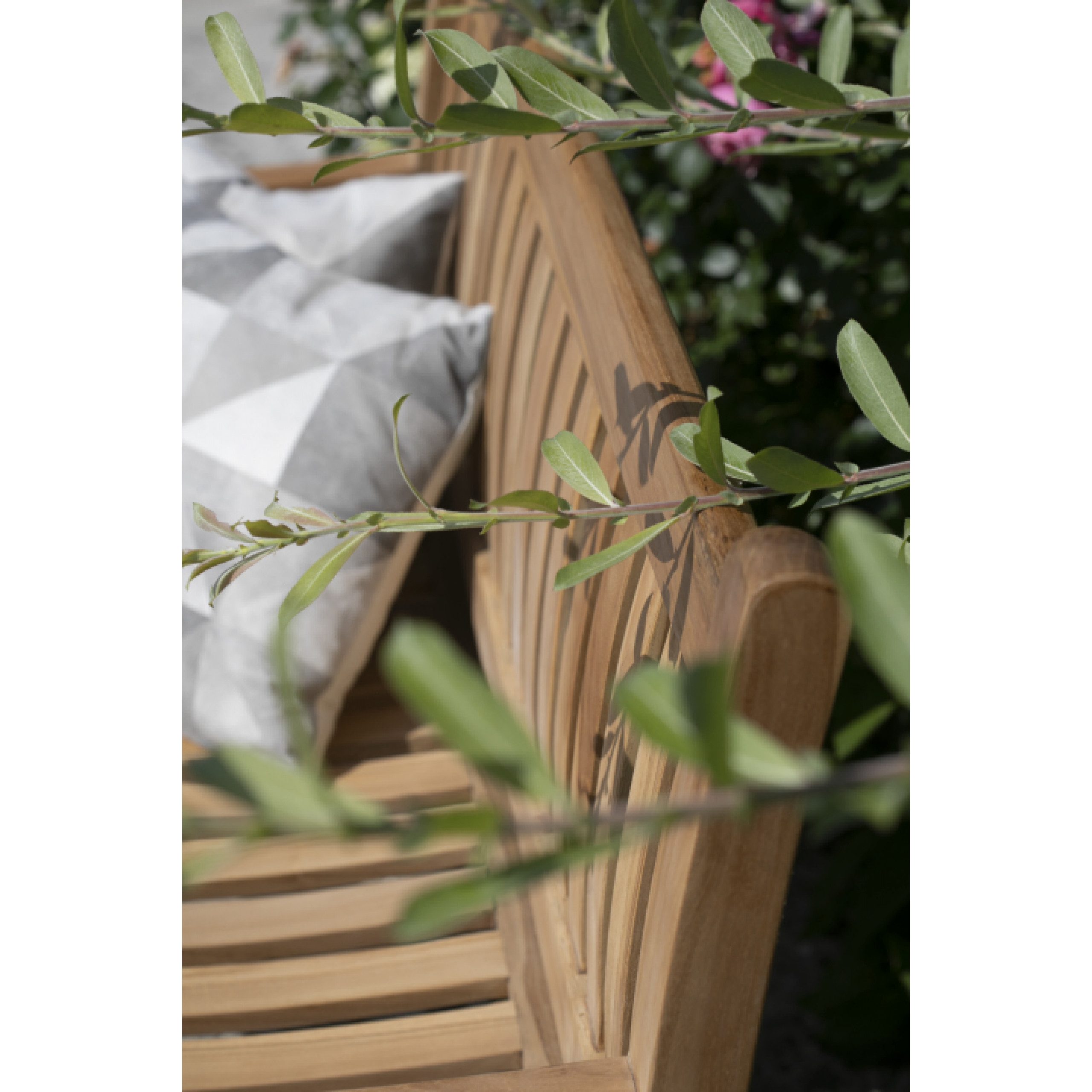 deVries Sitzbank deVries Gartenbank "LORENCE" aus Teakholz ergonomische Rückenlehne