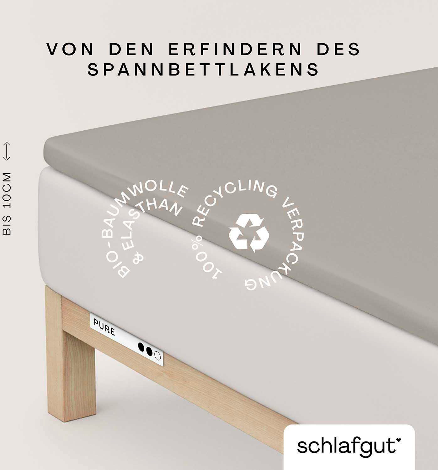 Schlafgut Spannbettlaken PURE TOPPER in Gr. 90x200, 140x200 oder 180x200 cm günstig online kaufen