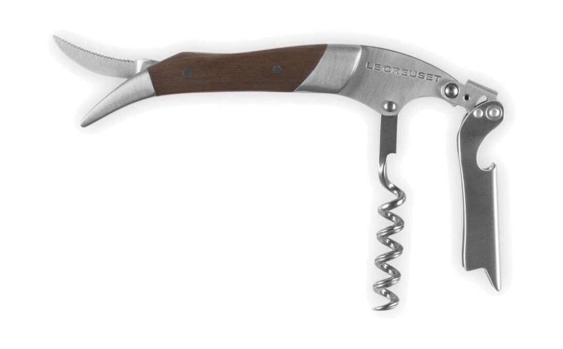 LE CREUSET Weinflaschenöffner Kellnermesser WT-110 12,5 cm braun
